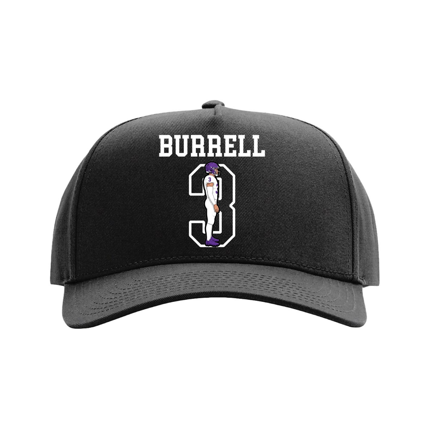 Full Fabric Five-Panel Champ Cap — Shirsey in Black