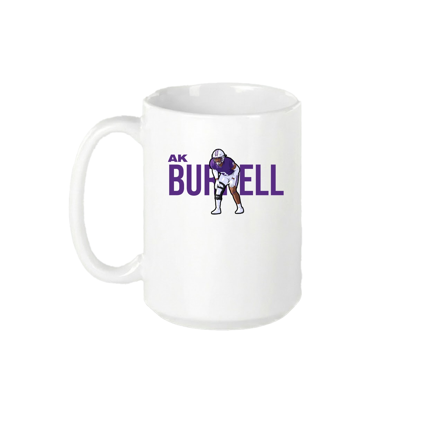 15oz Coffee Mug — Player Name in White