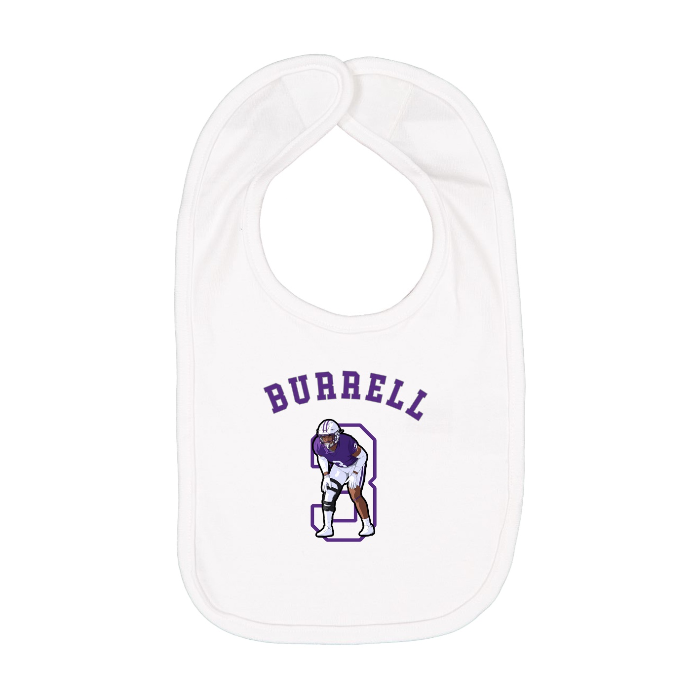 Infant Bib — Shirsey Arch in White