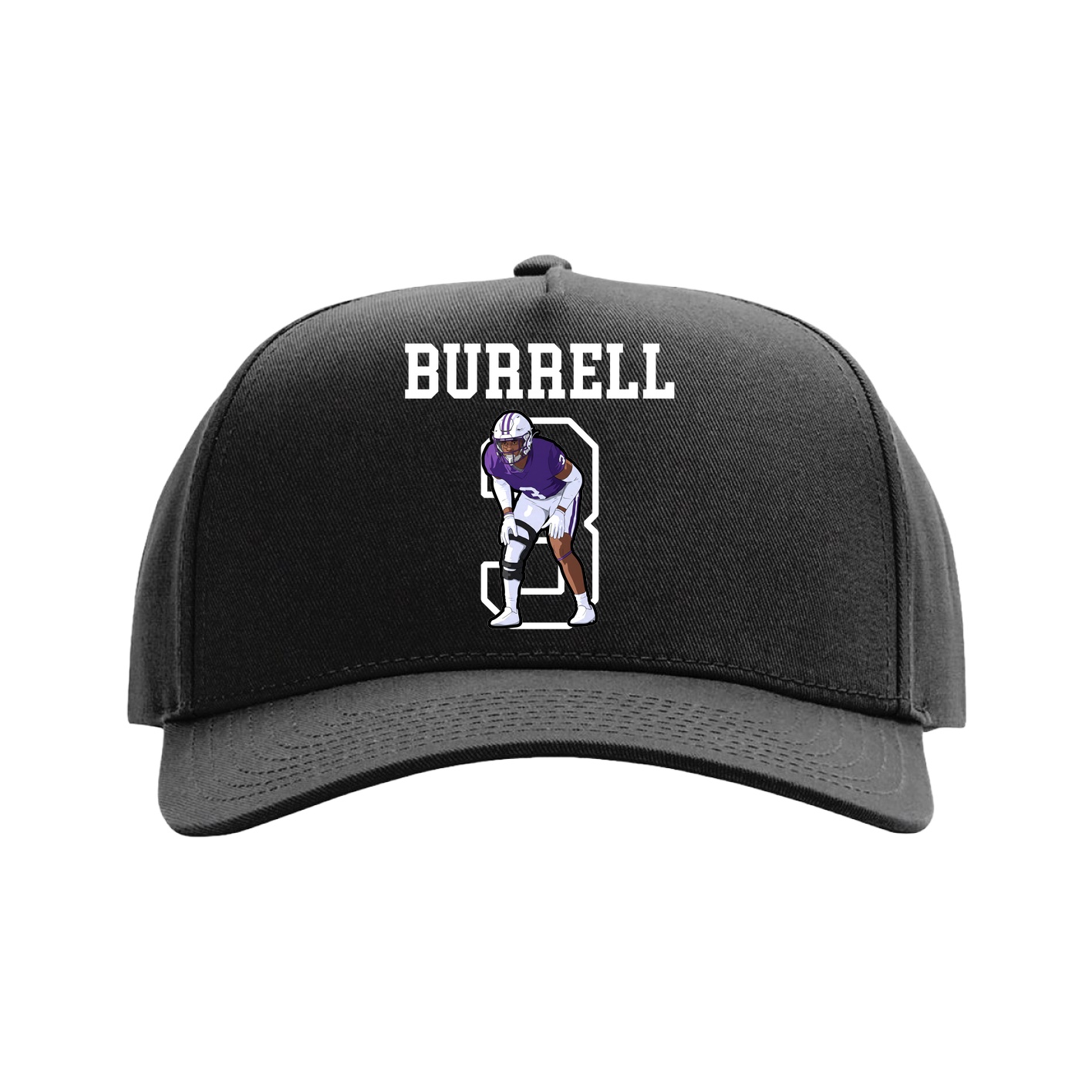 Full Fabric Five-Panel Champ Cap — Shirsey in Black