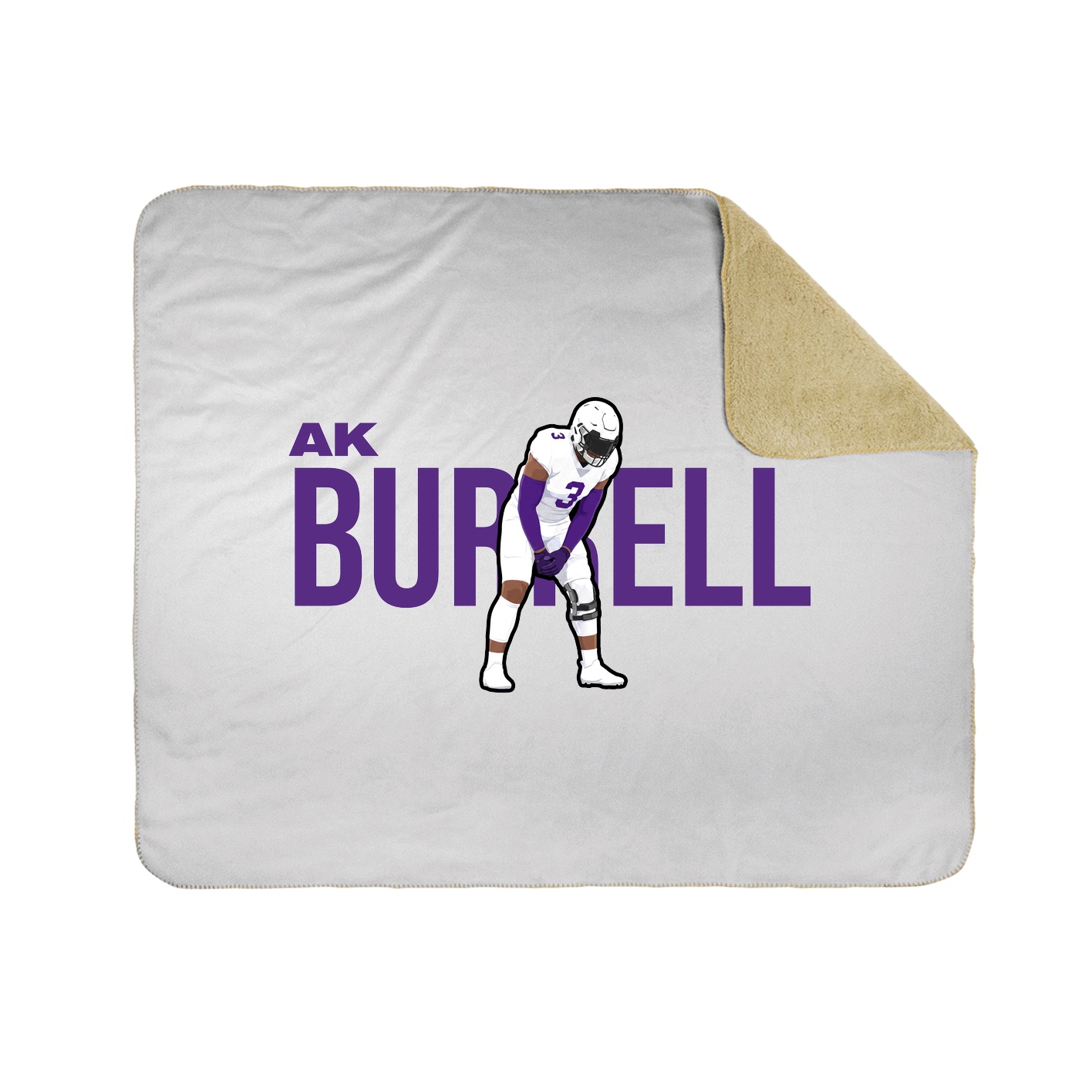 Throw Blanket — Player Name in White