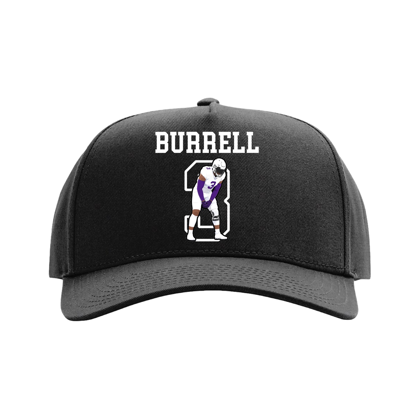 Full Fabric Five-Panel Champ Cap — Shirsey in Black