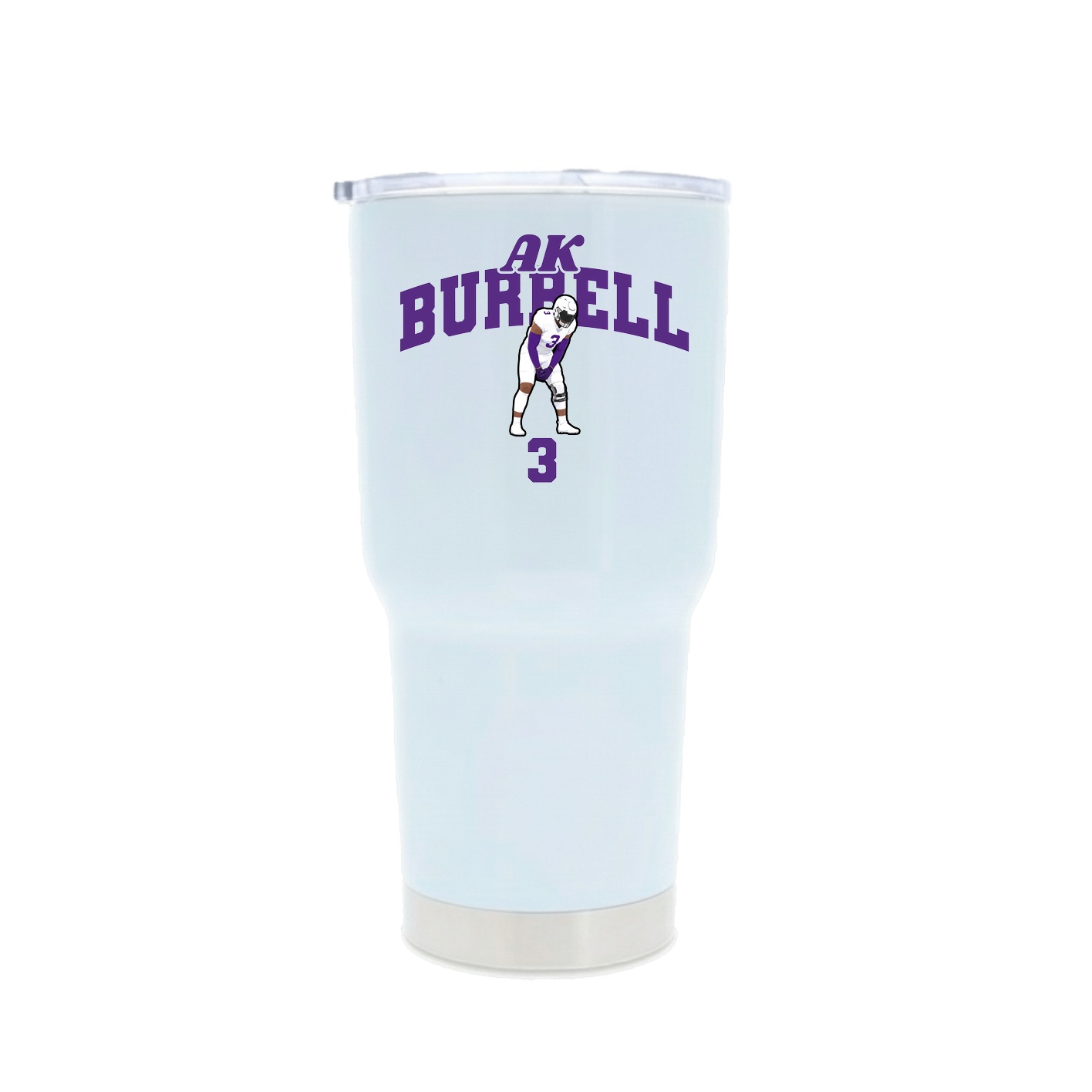 30oz Stainless Steel Tumbler — Signature Arch in White