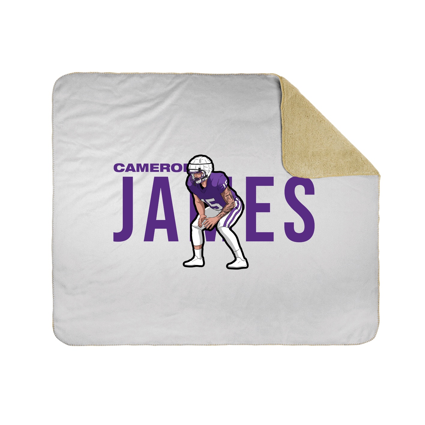 Throw Blanket — Player Name in White