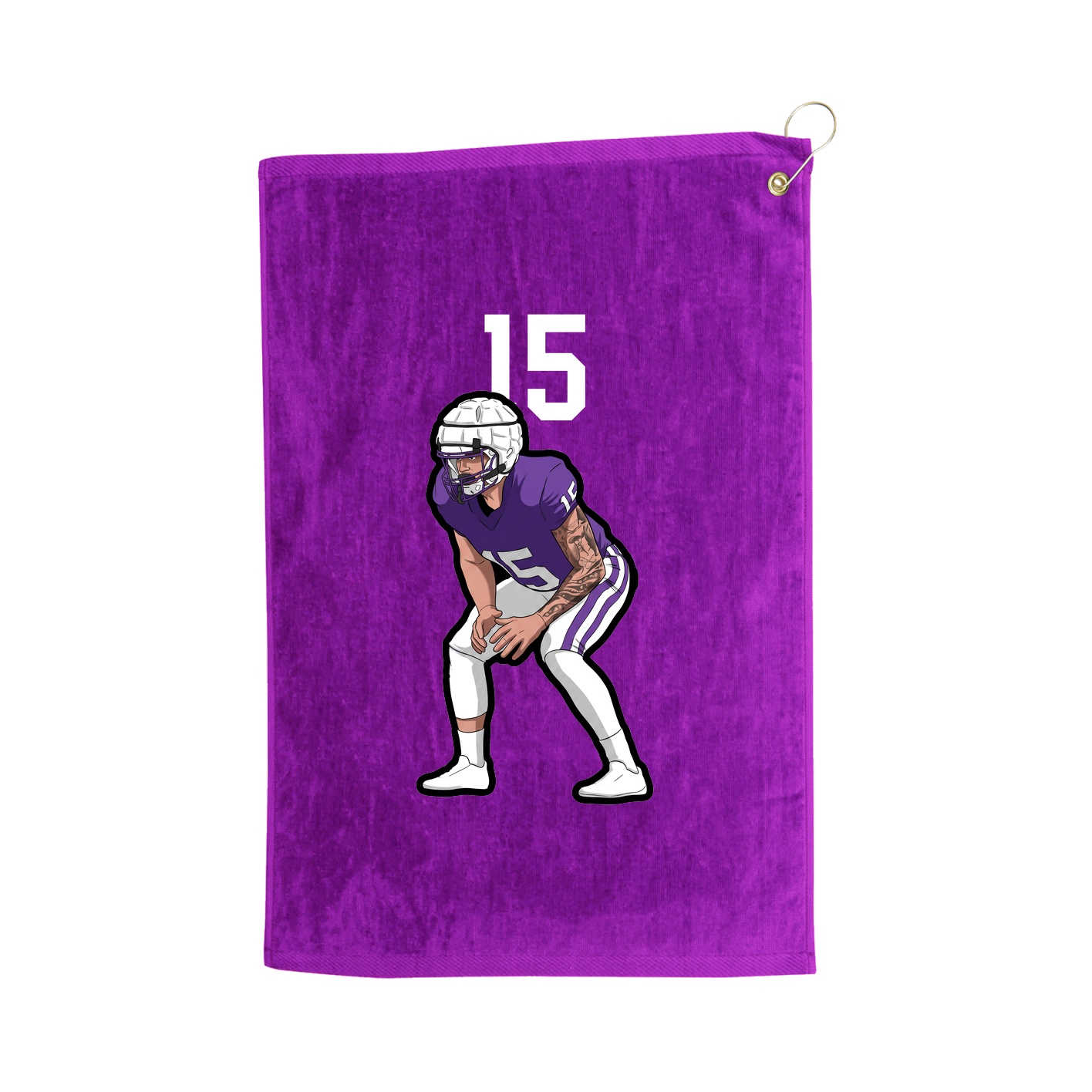 Golf Towel — Number Top in Purple