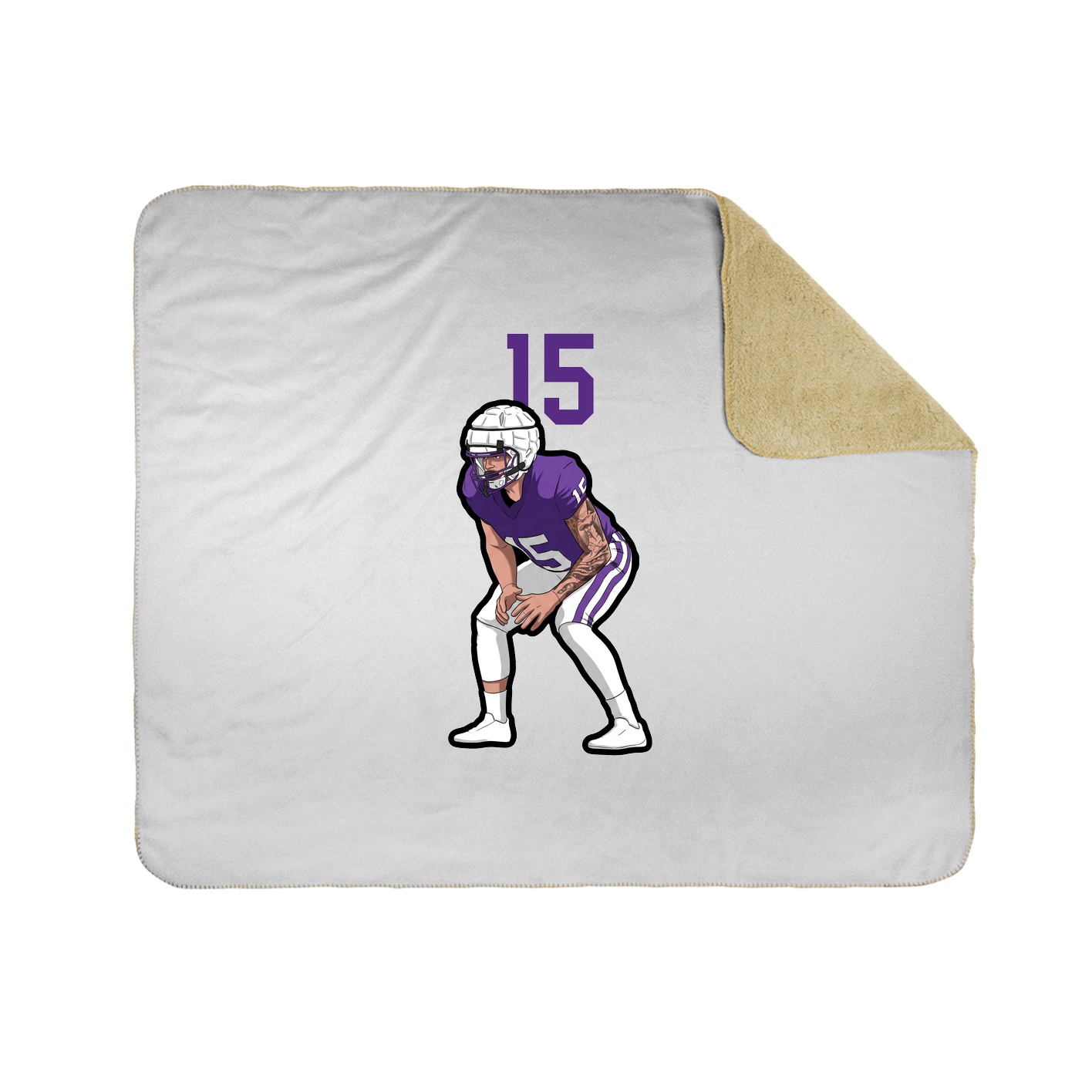 Throw Blanket — Number Top in White