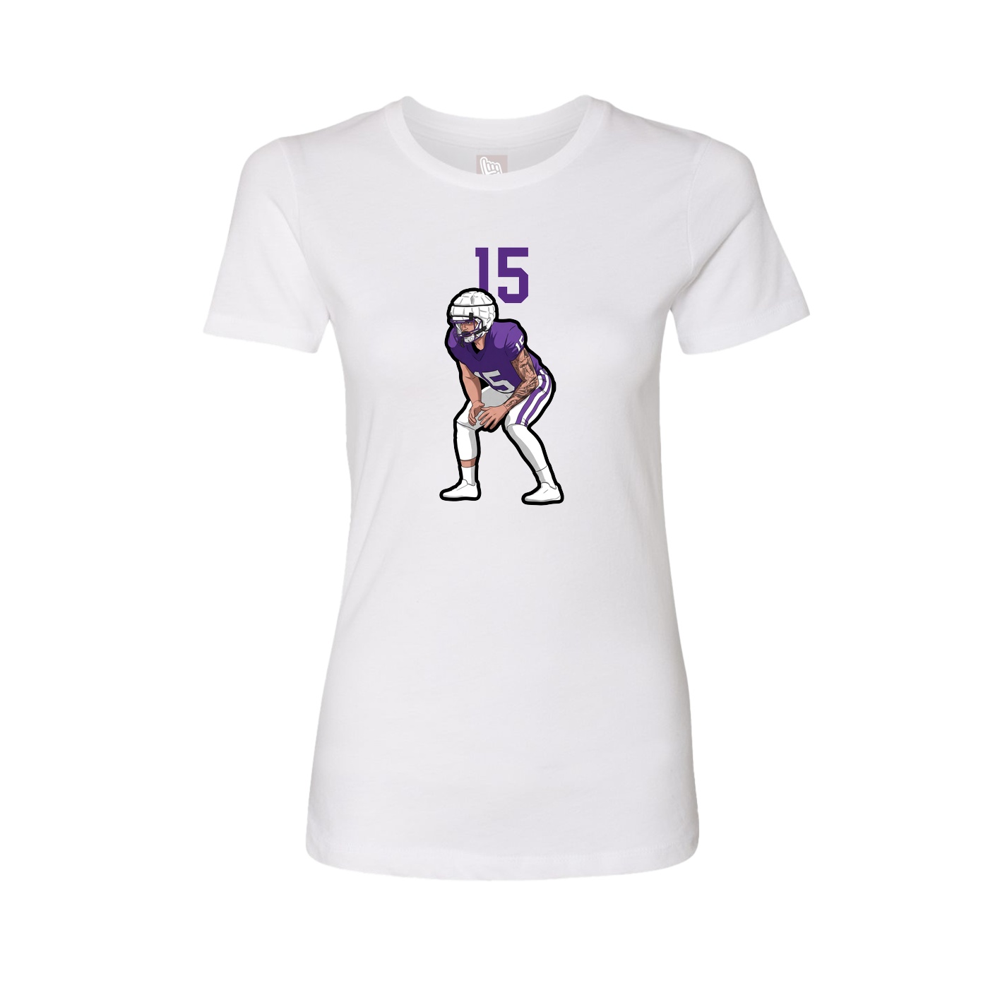 Fitted Women's Tee — Number Top in White