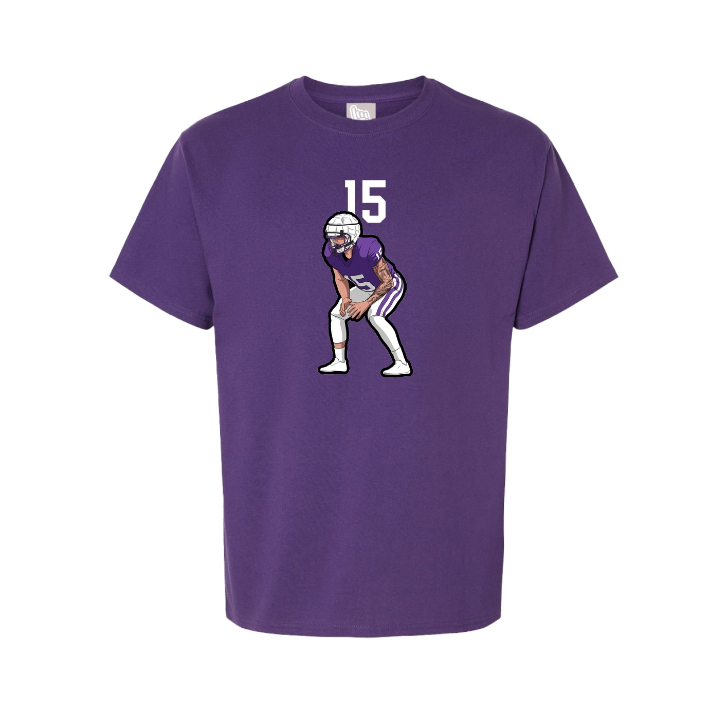 Youth Tee — Number Top in Purple