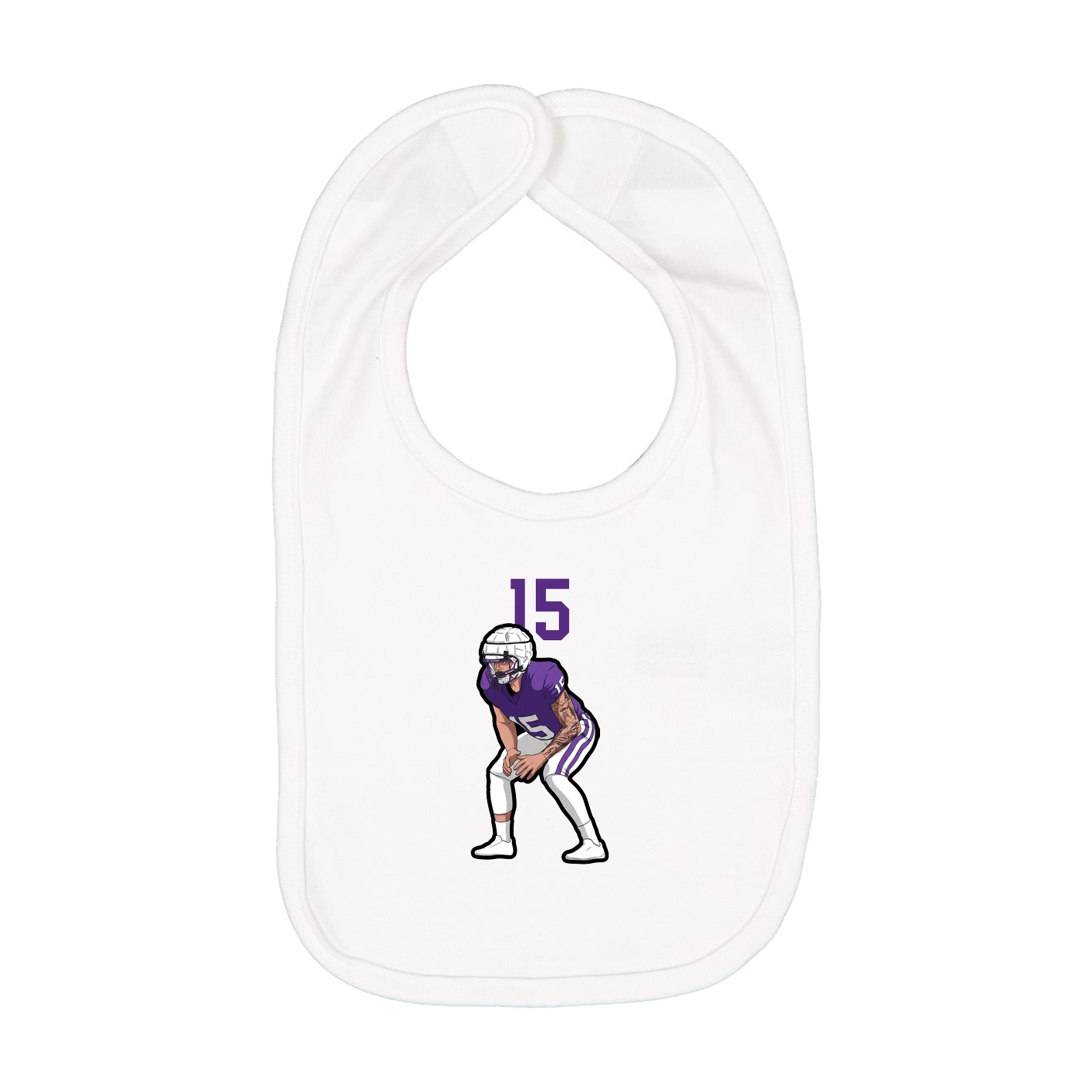 Infant Bib — Number Top in White