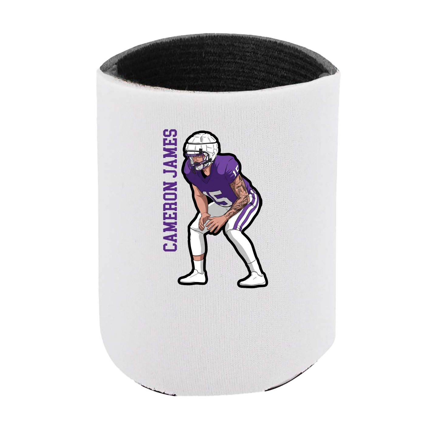 Can Holder — Name Vertical in White