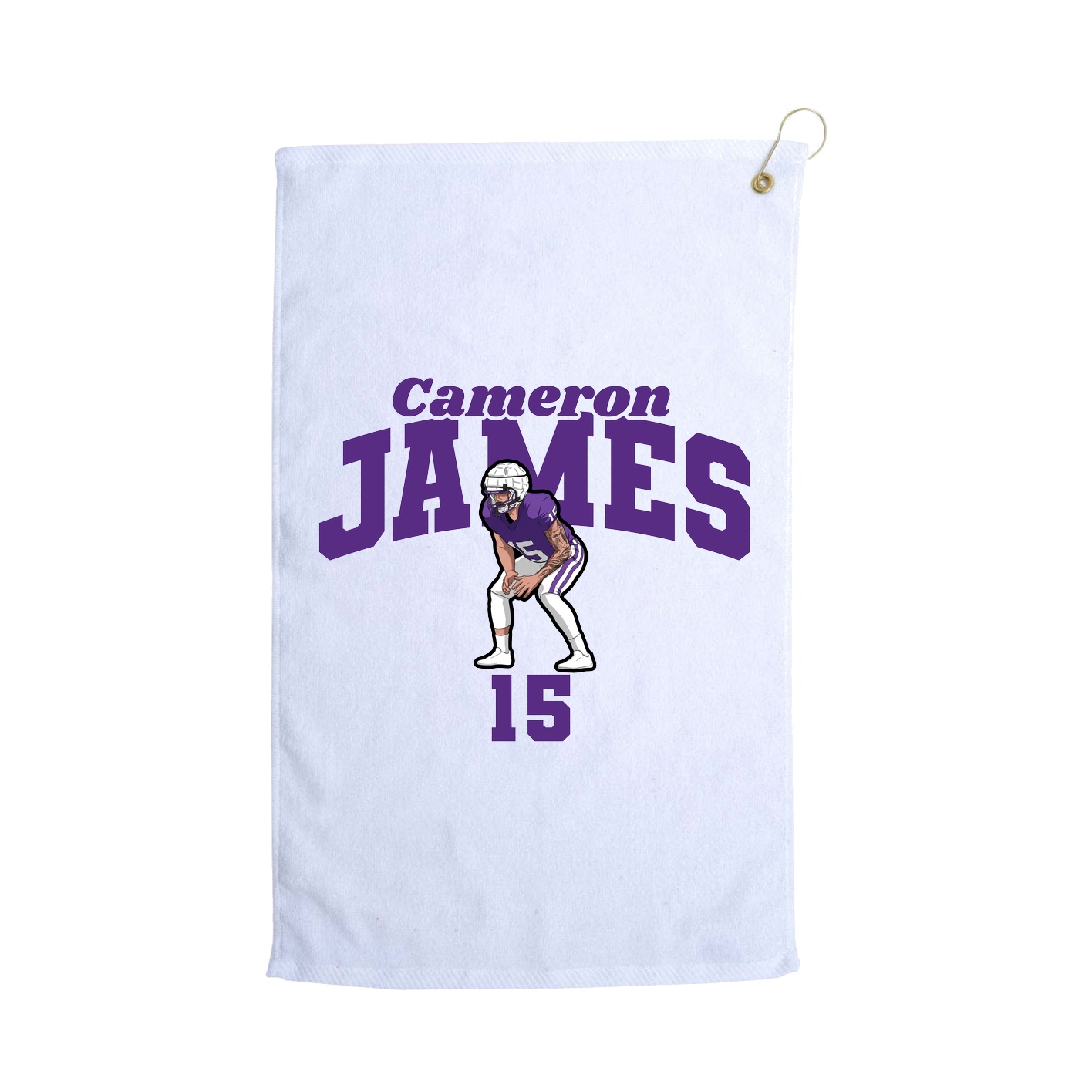 Golf Towel — Signature Arch in White