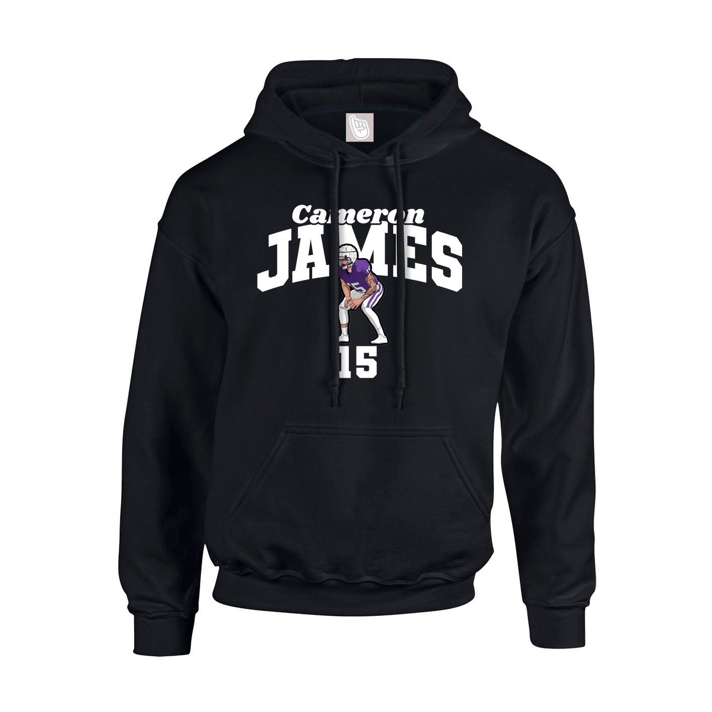 Youth Hoodie — Signature Arch in Black
