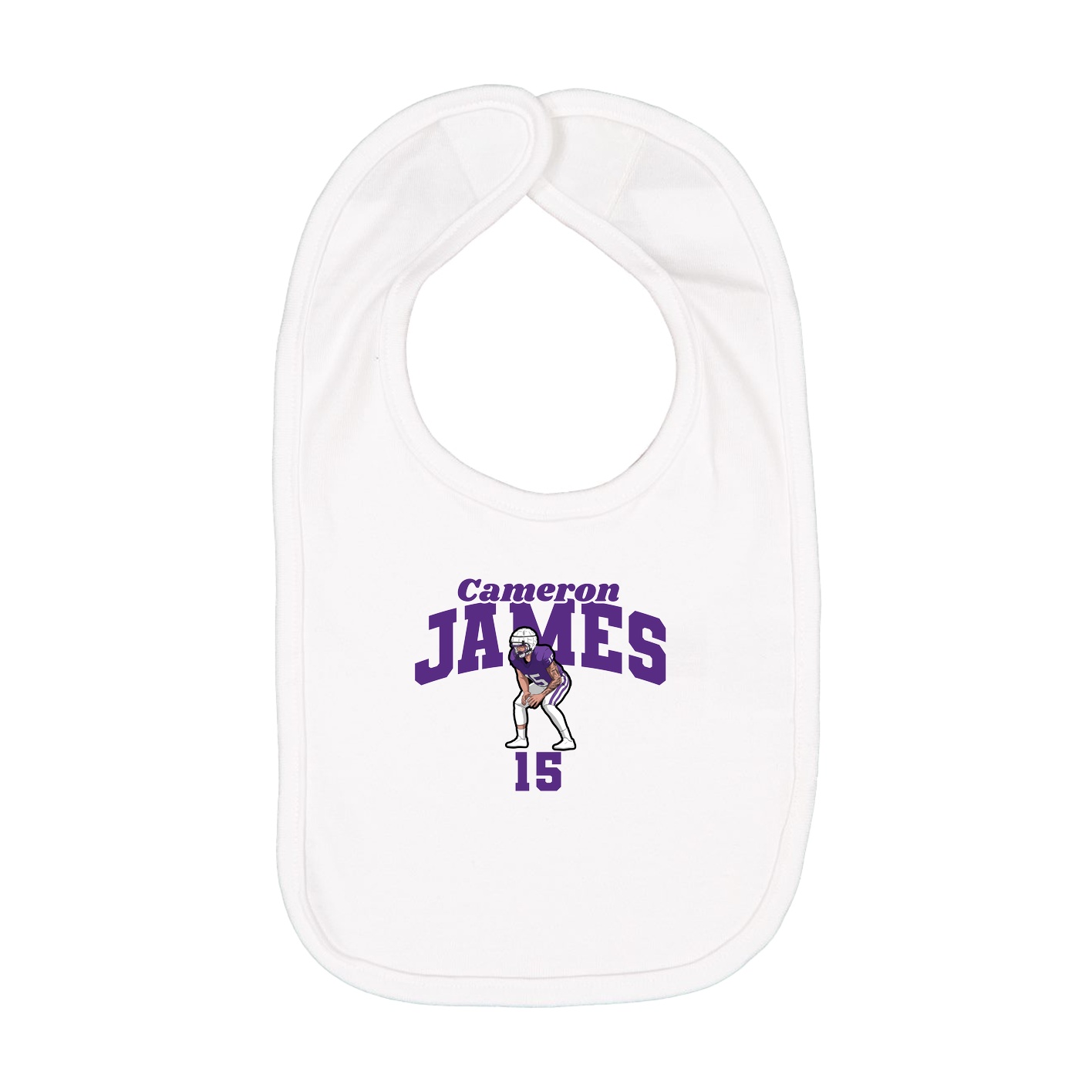 Infant Bib — Signature Arch in White