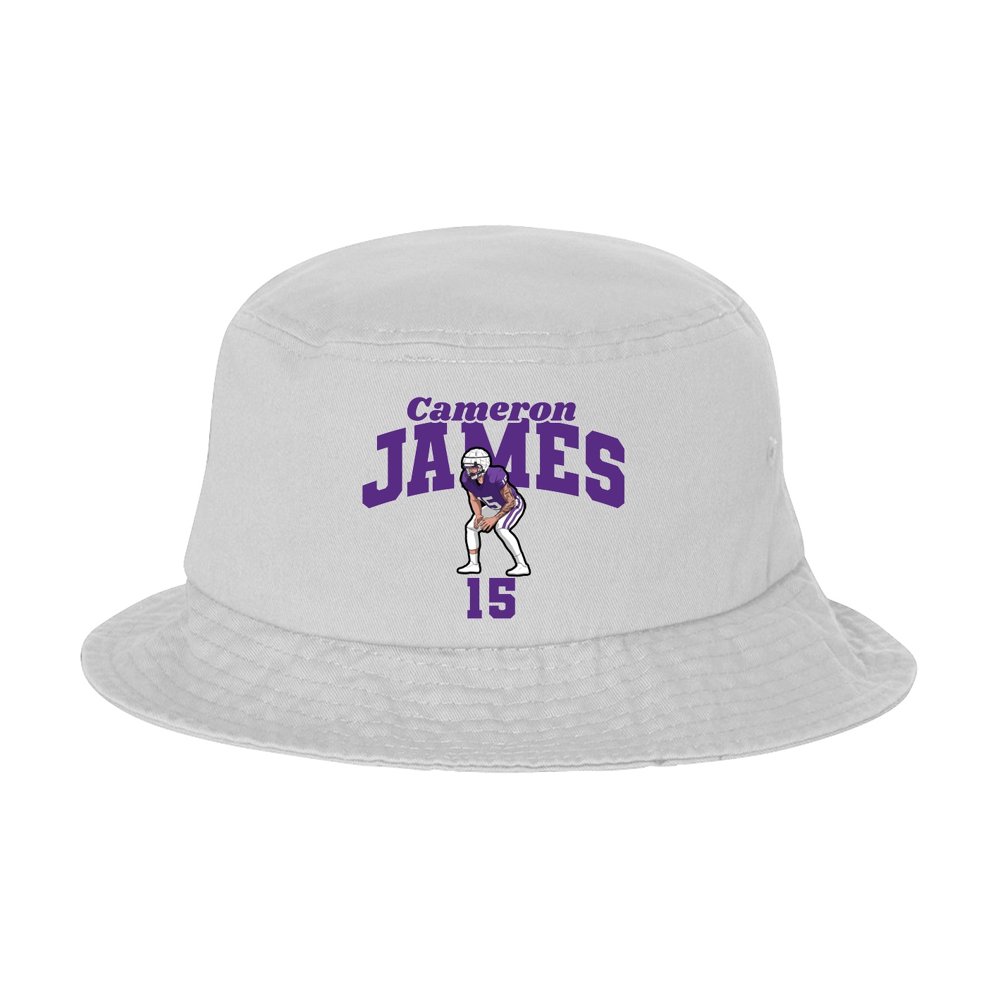 Bucket Cap — Signature Arch in White