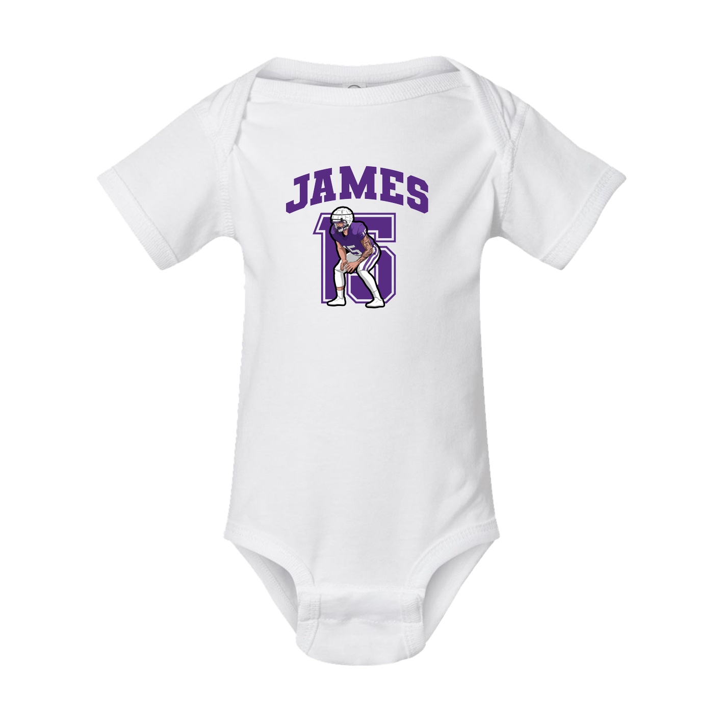 Baby Onesie — Number in White