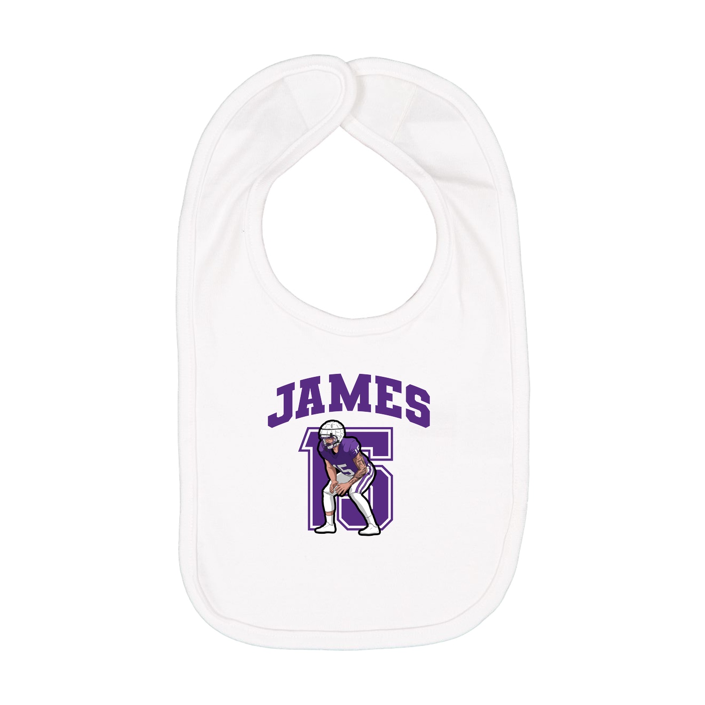Infant Bib — Number in White