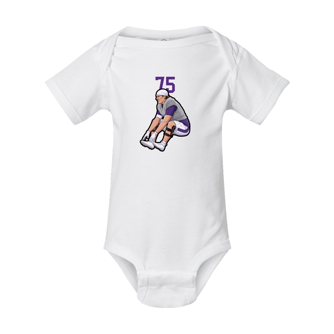 Baby Onesie — Number Top in White