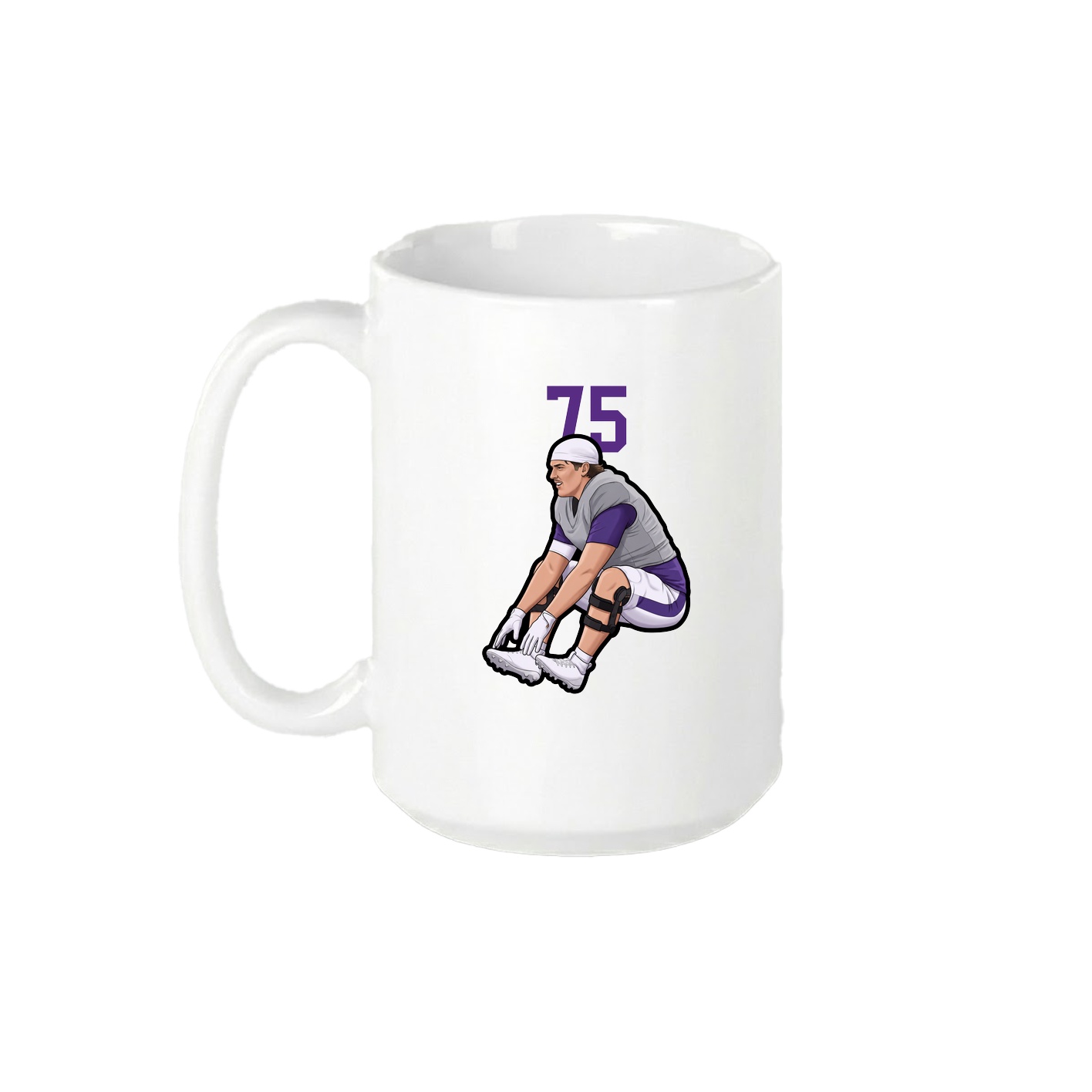 15oz Coffee Mug — Number Top in White
