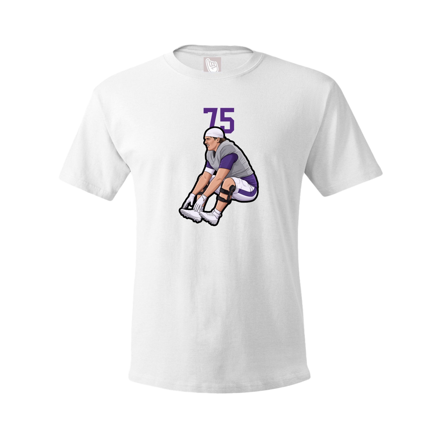 Youth Tee — Number Top in White