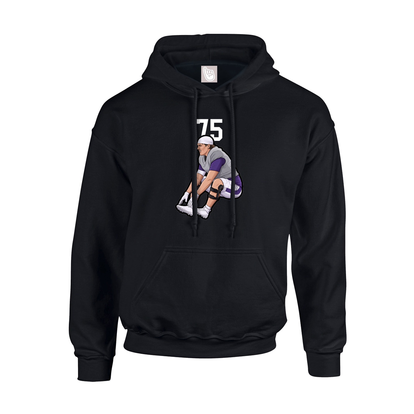 Youth Hoodie — Number Top in Black