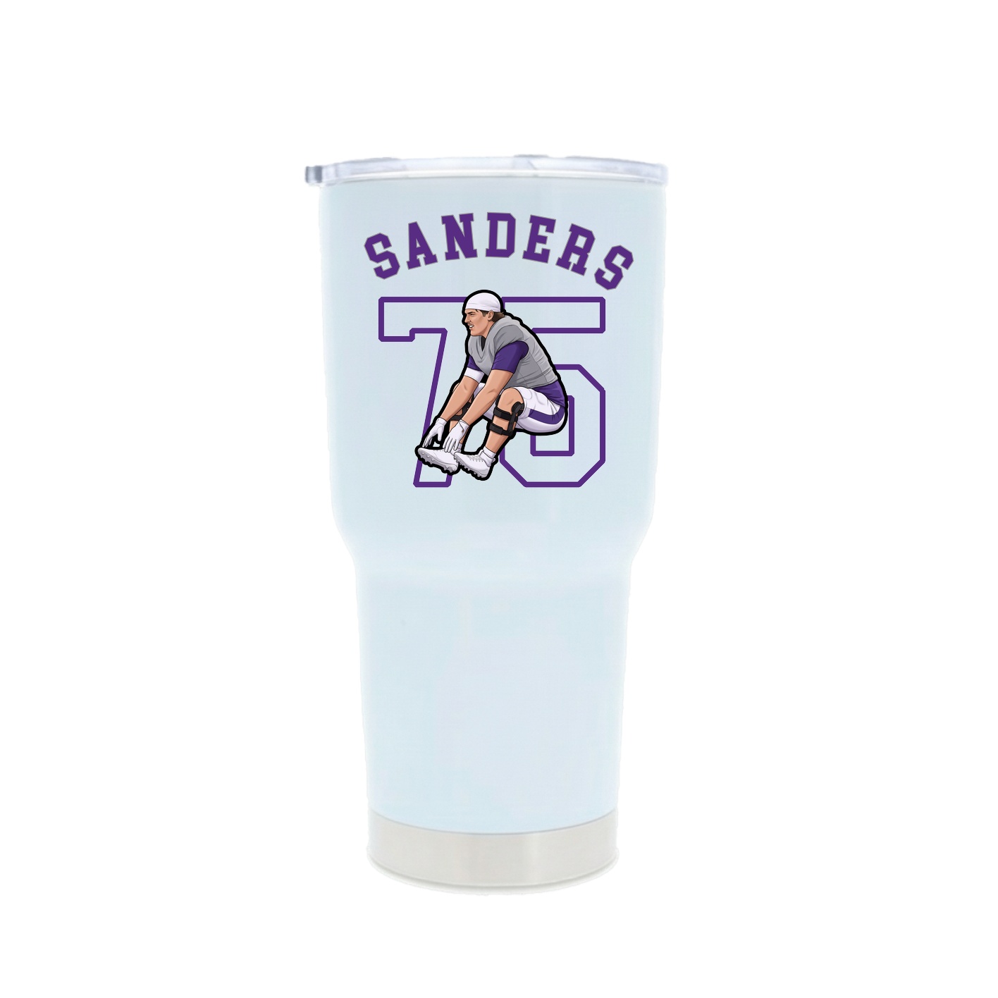 30oz Stainless Steel Tumbler — Shirsey Arch in White