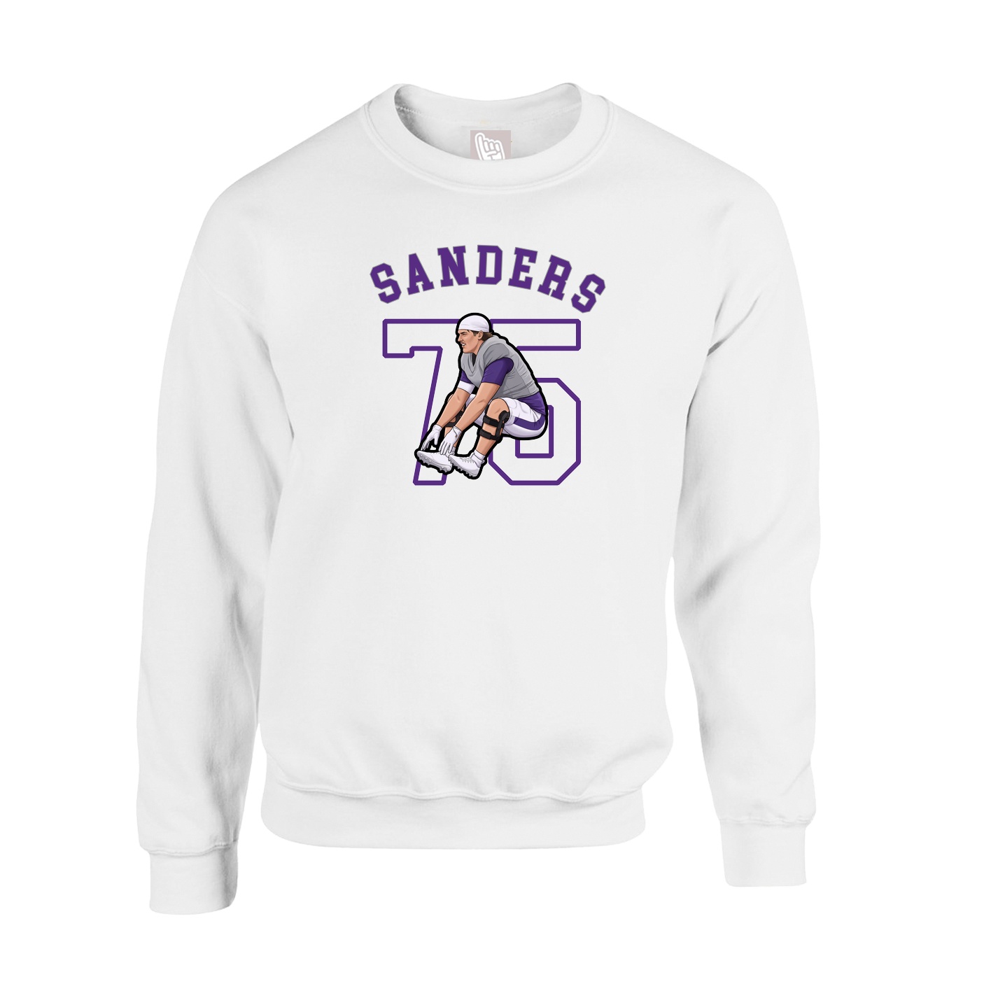 Fleece Crew — Shirsey Arch in White