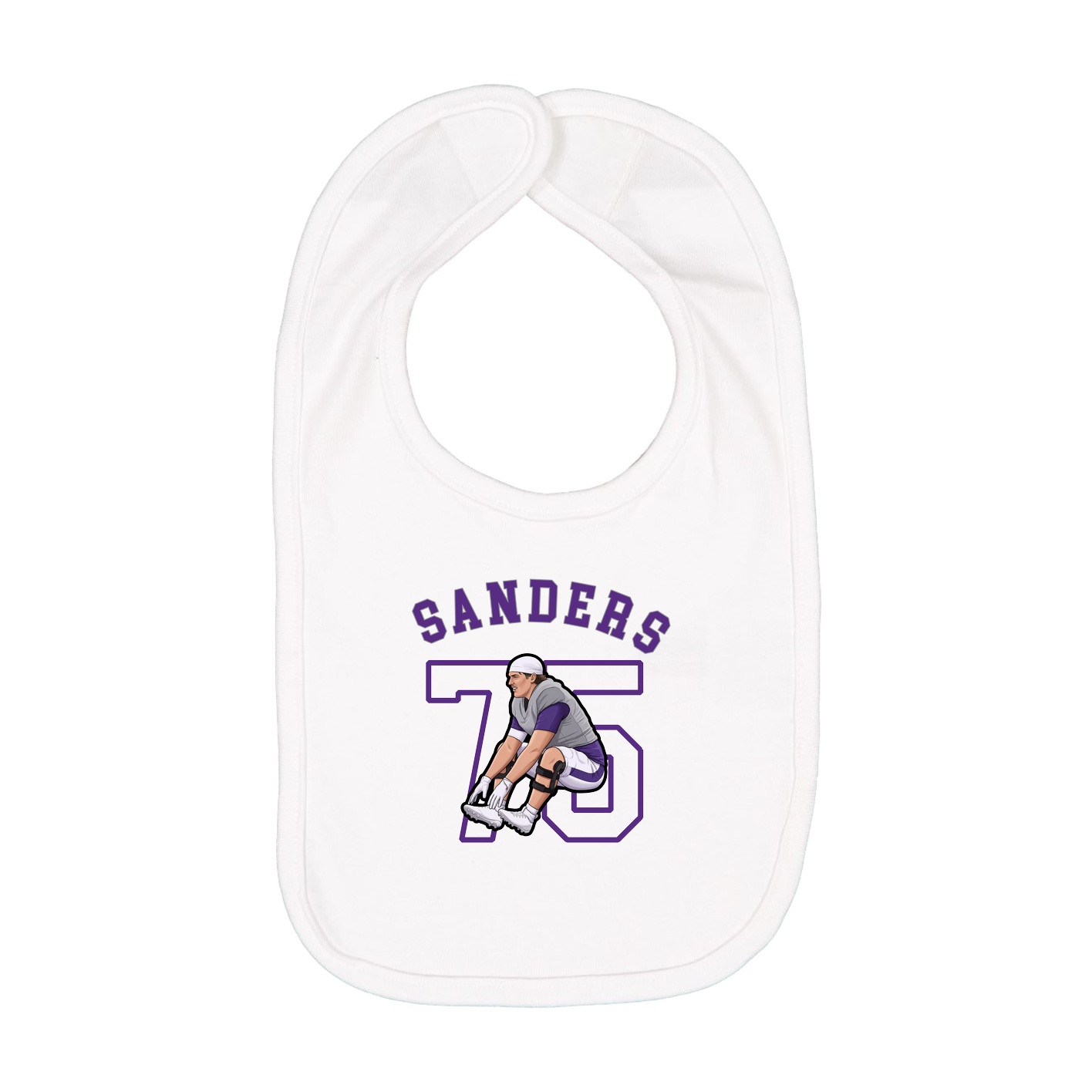 Infant Bib — Shirsey Arch in White