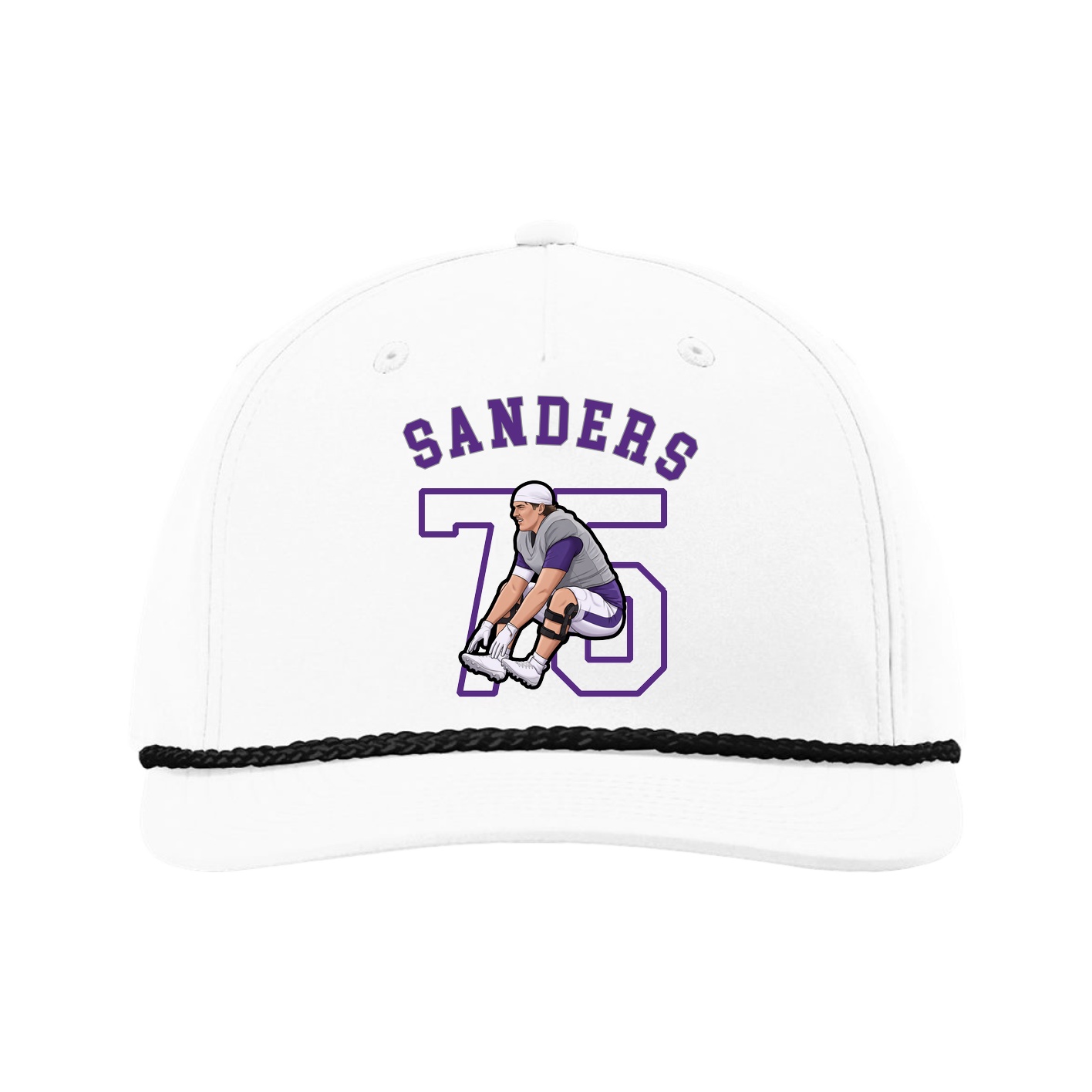 Five-Panel Classic Rope Cap — Shirsey Arch in White