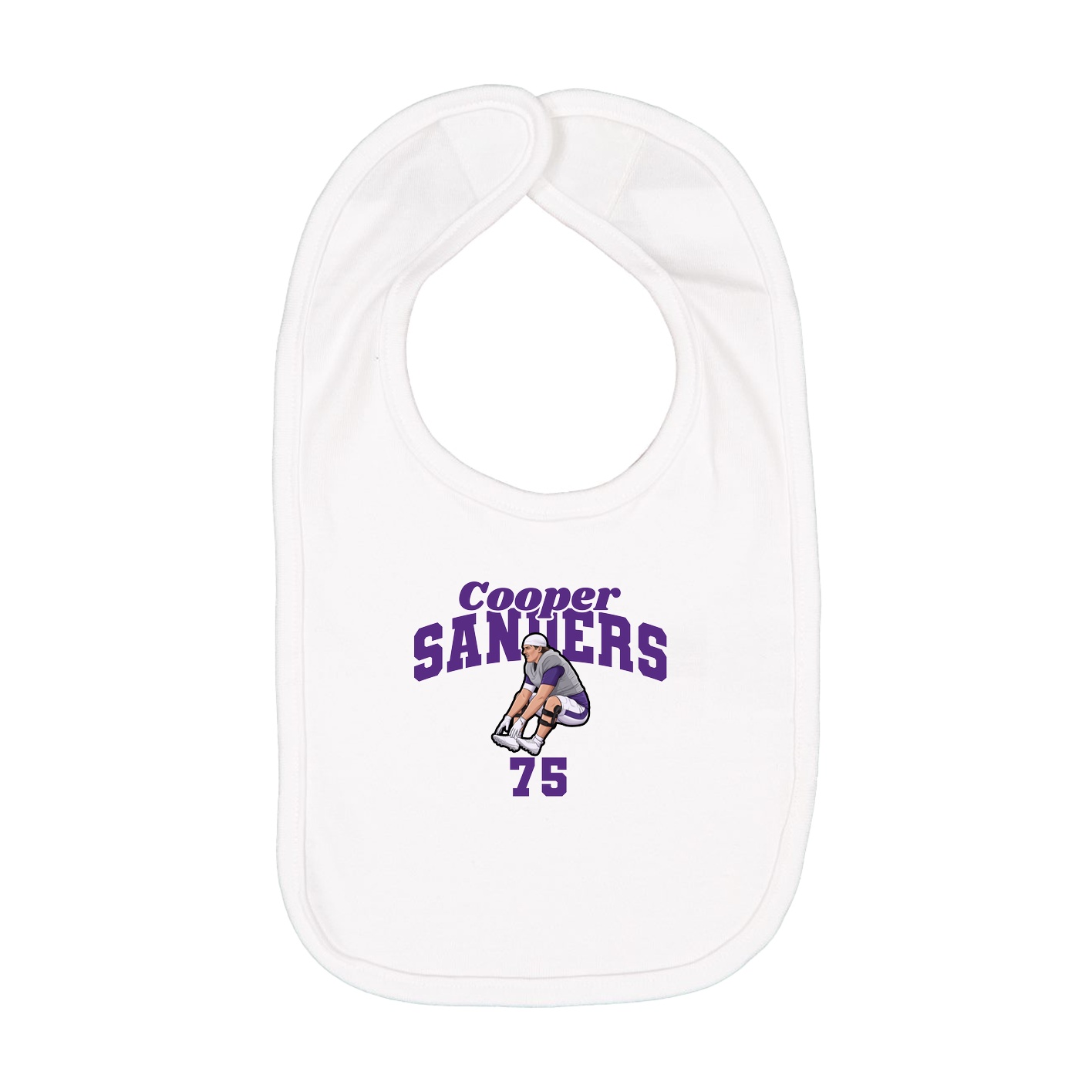 Infant Bib — Signature Arch in White