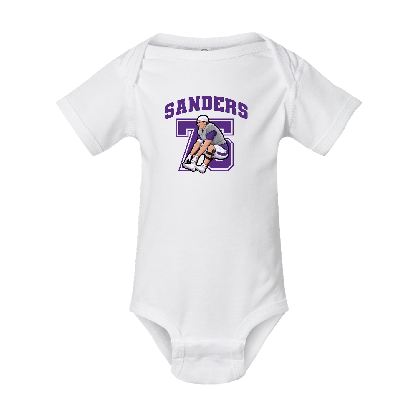 Baby Onesie — Number in White