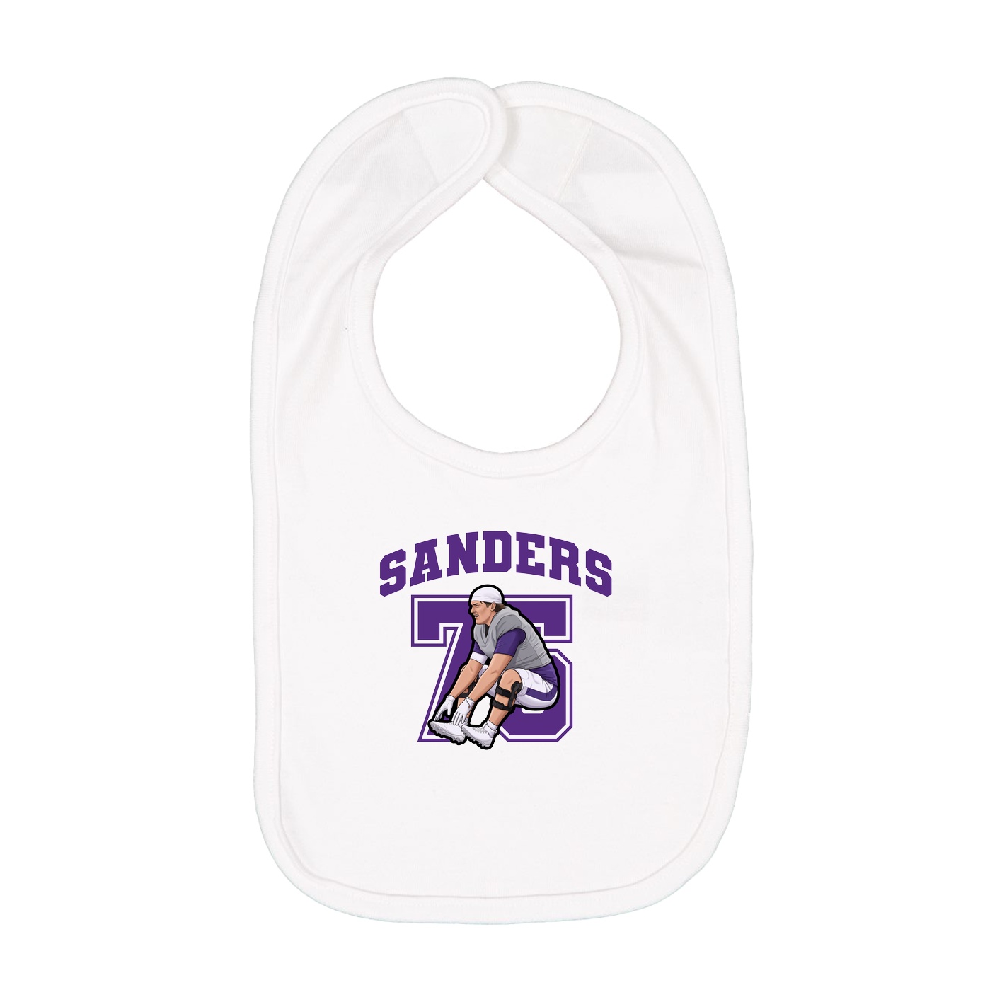 Infant Bib — Number in White