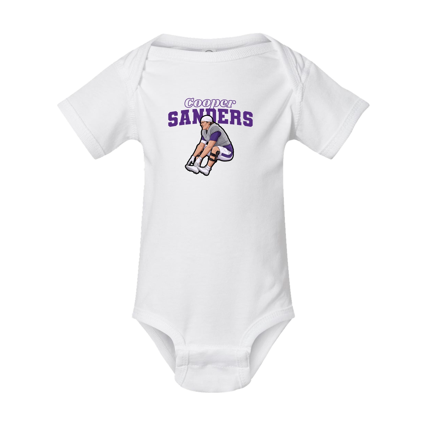 Baby Onesie — Name Arch in White
