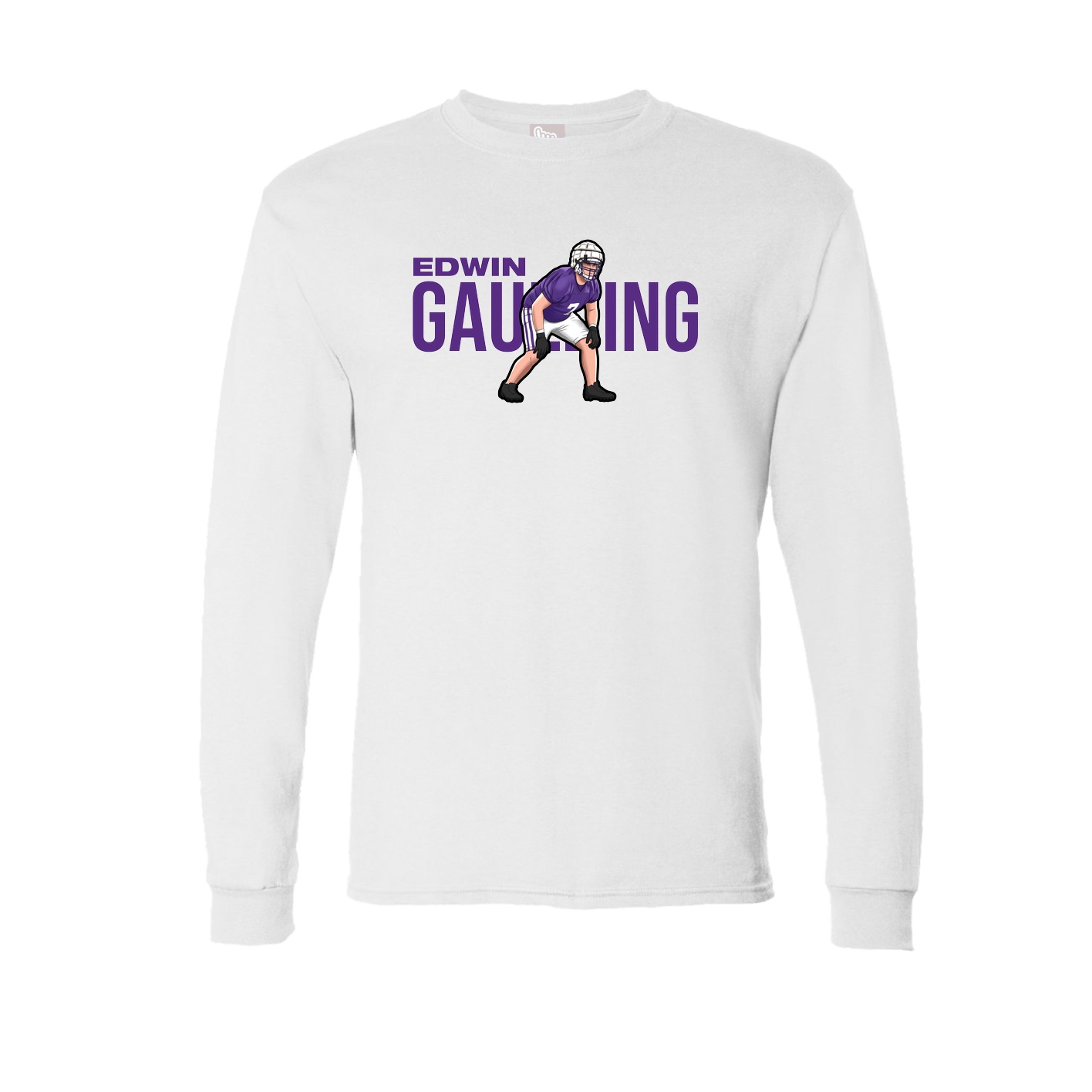 Long Sleeve Tee — Player Name in White