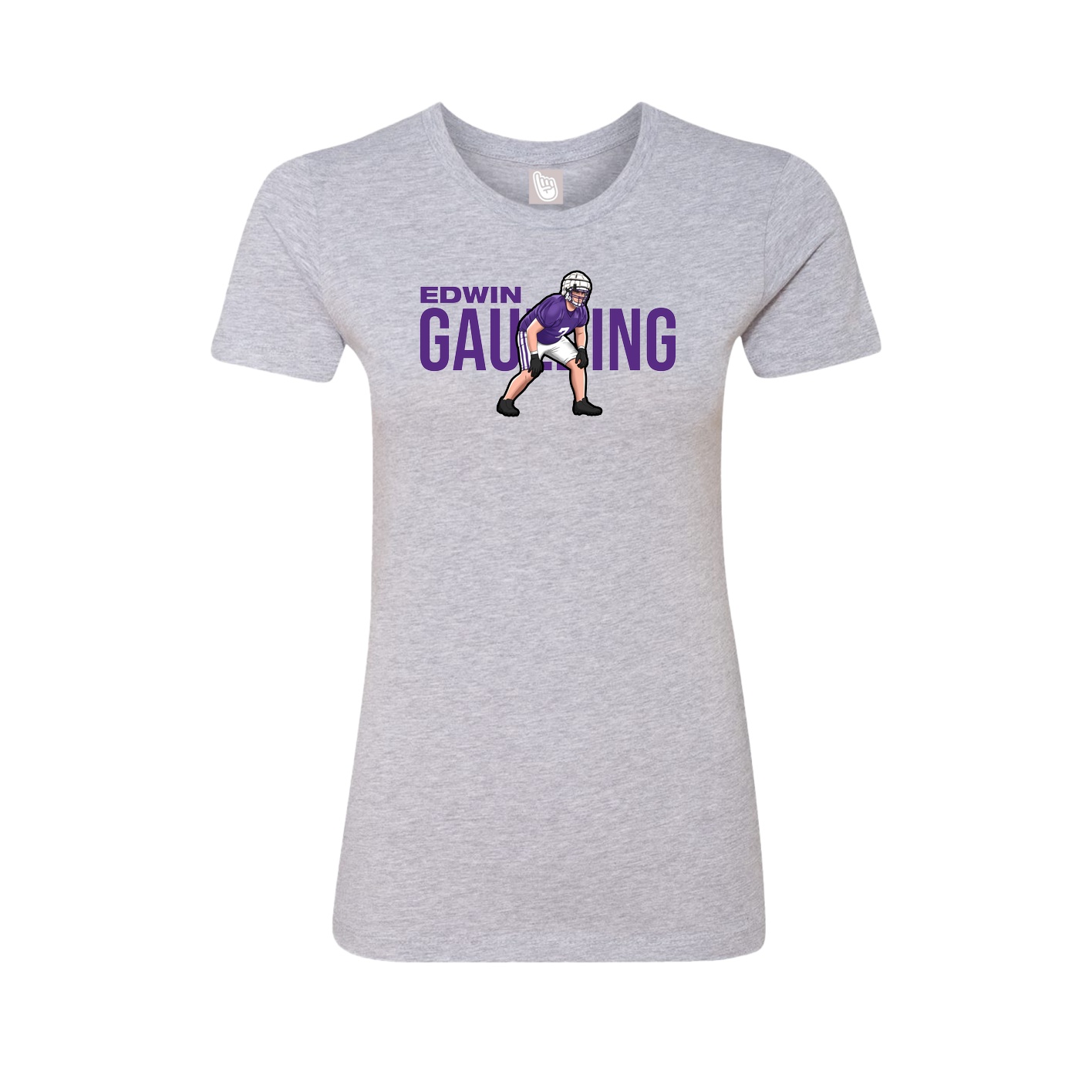 Fitted Women's Tee — Player Name in Grey