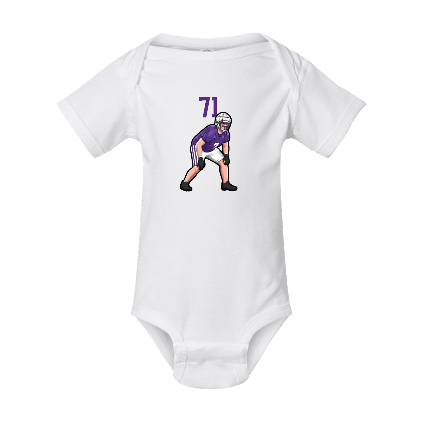 Baby Onesie — Number Top in White