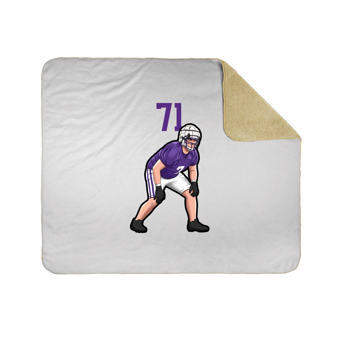 Throw Blanket — Number Top in White