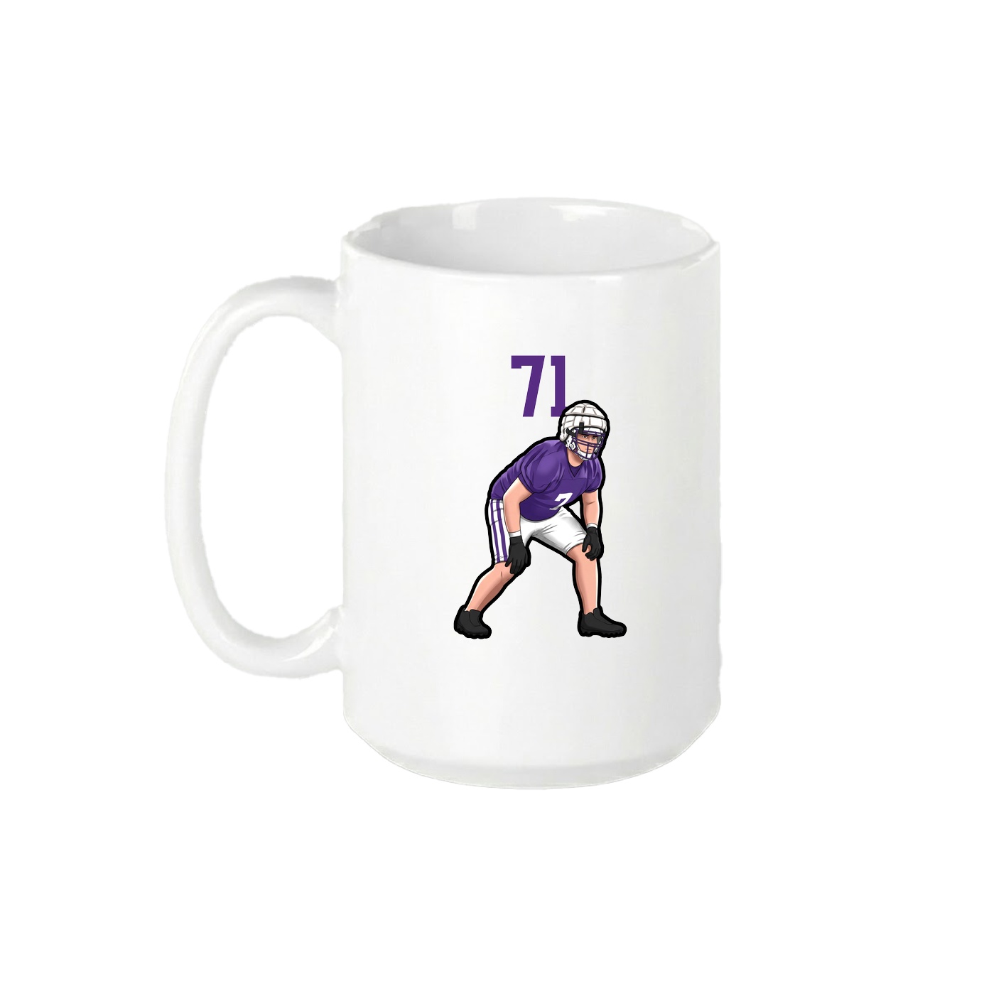 15oz Coffee Mug — Number Top in White