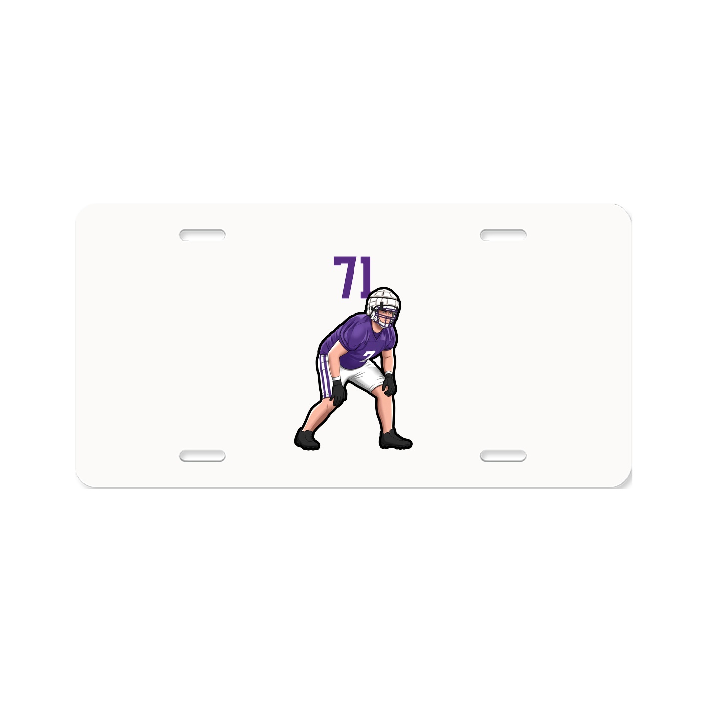 License Plate — Number Top in Classic
