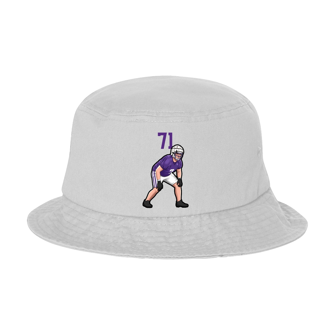 Bucket Cap — Number Top in White