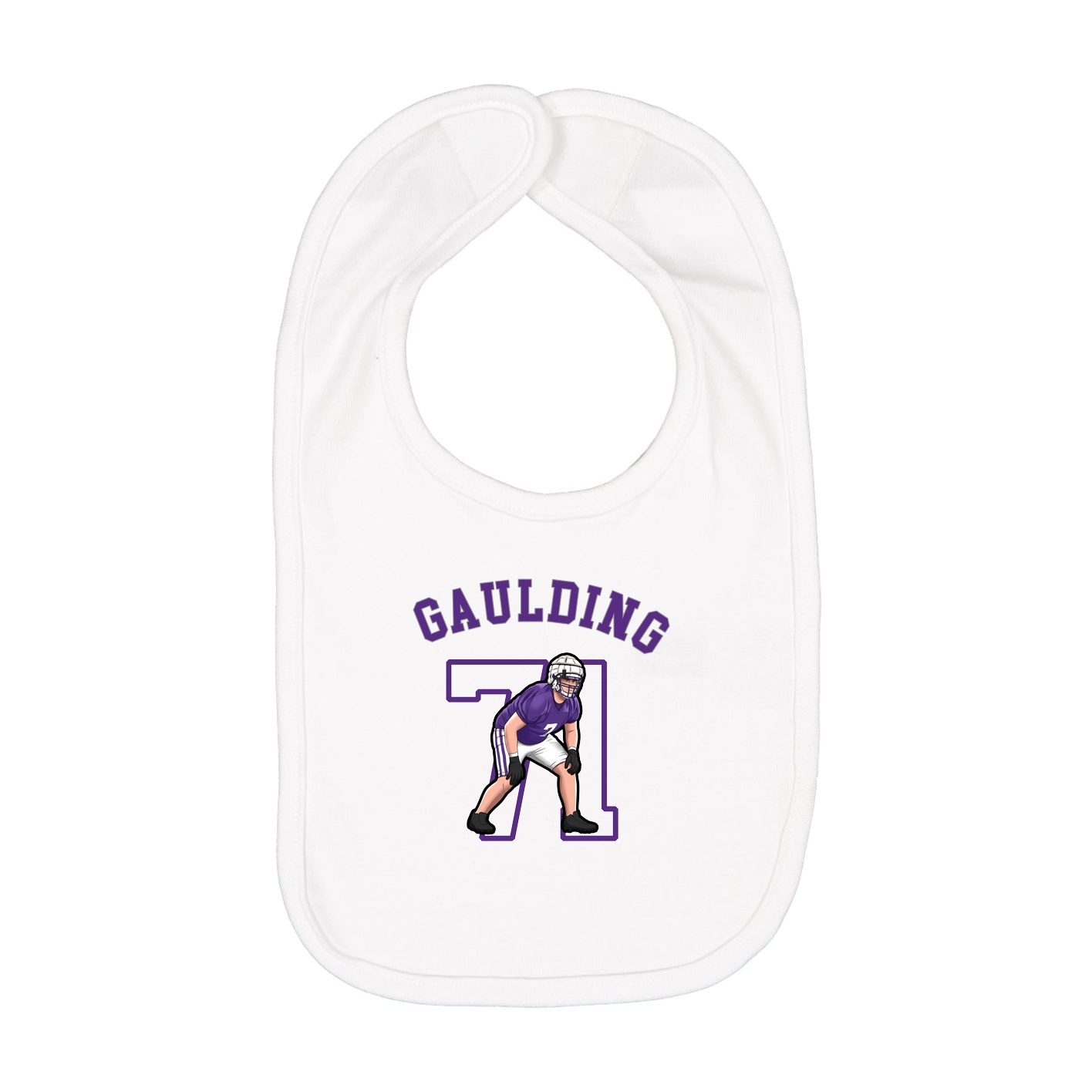 Infant Bib — Shirsey Arch in White