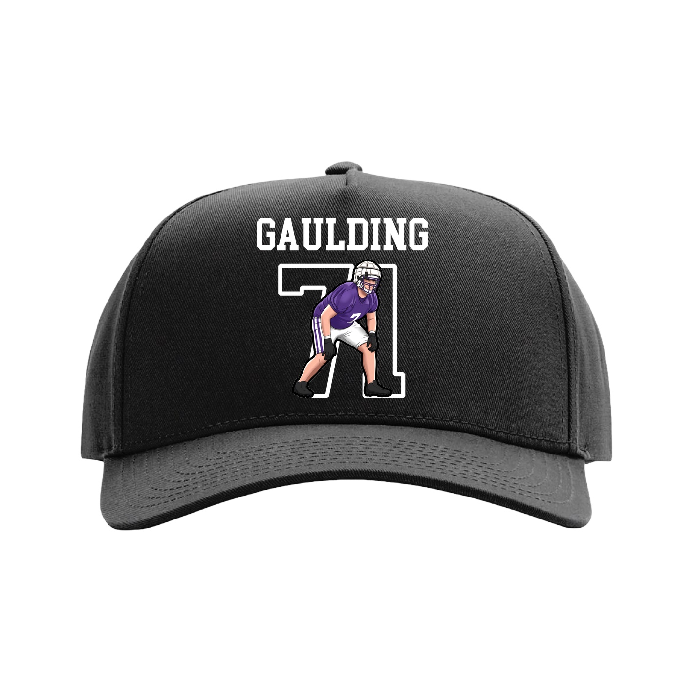 Full Fabric Five-Panel Champ Cap — Shirsey in Black
