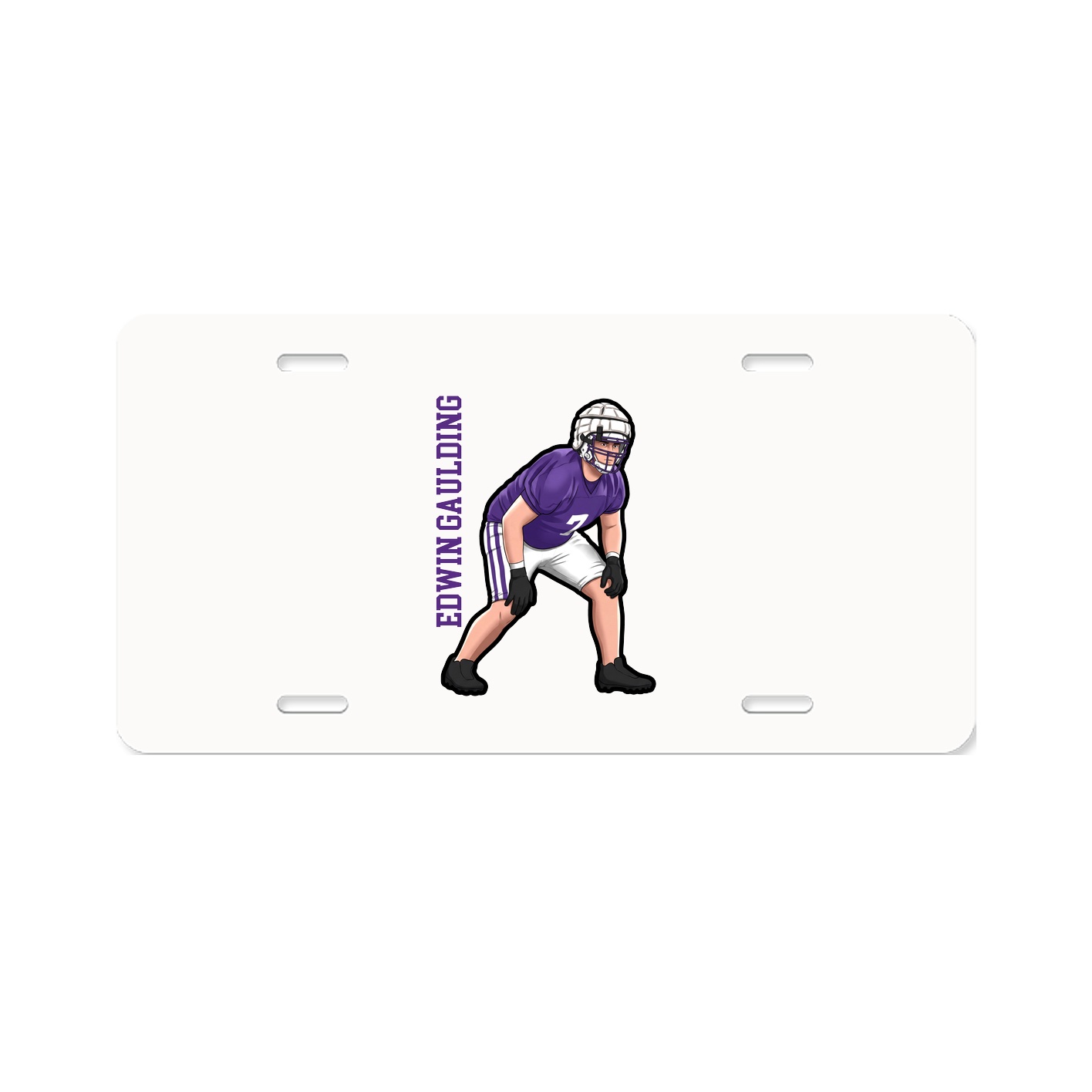License Plate — Name Vertical in Classic