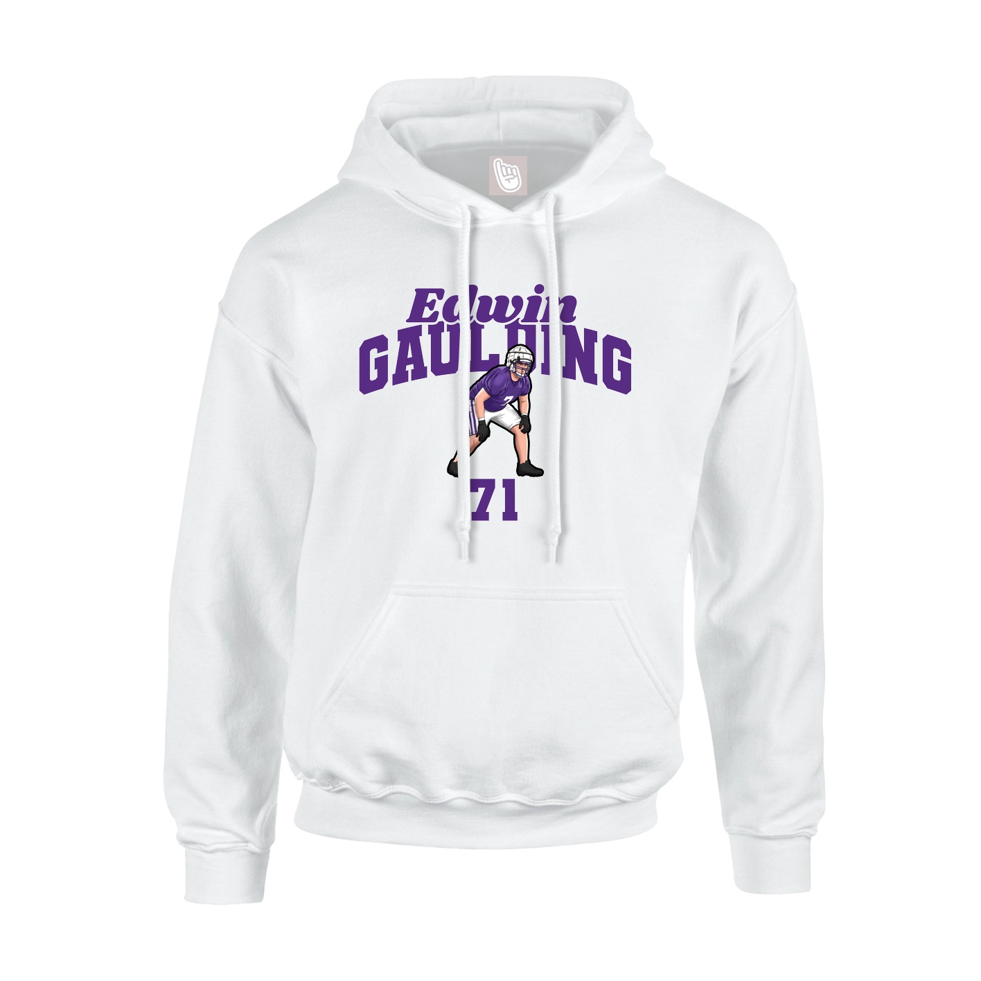 Hoodie — Signature Arch in White