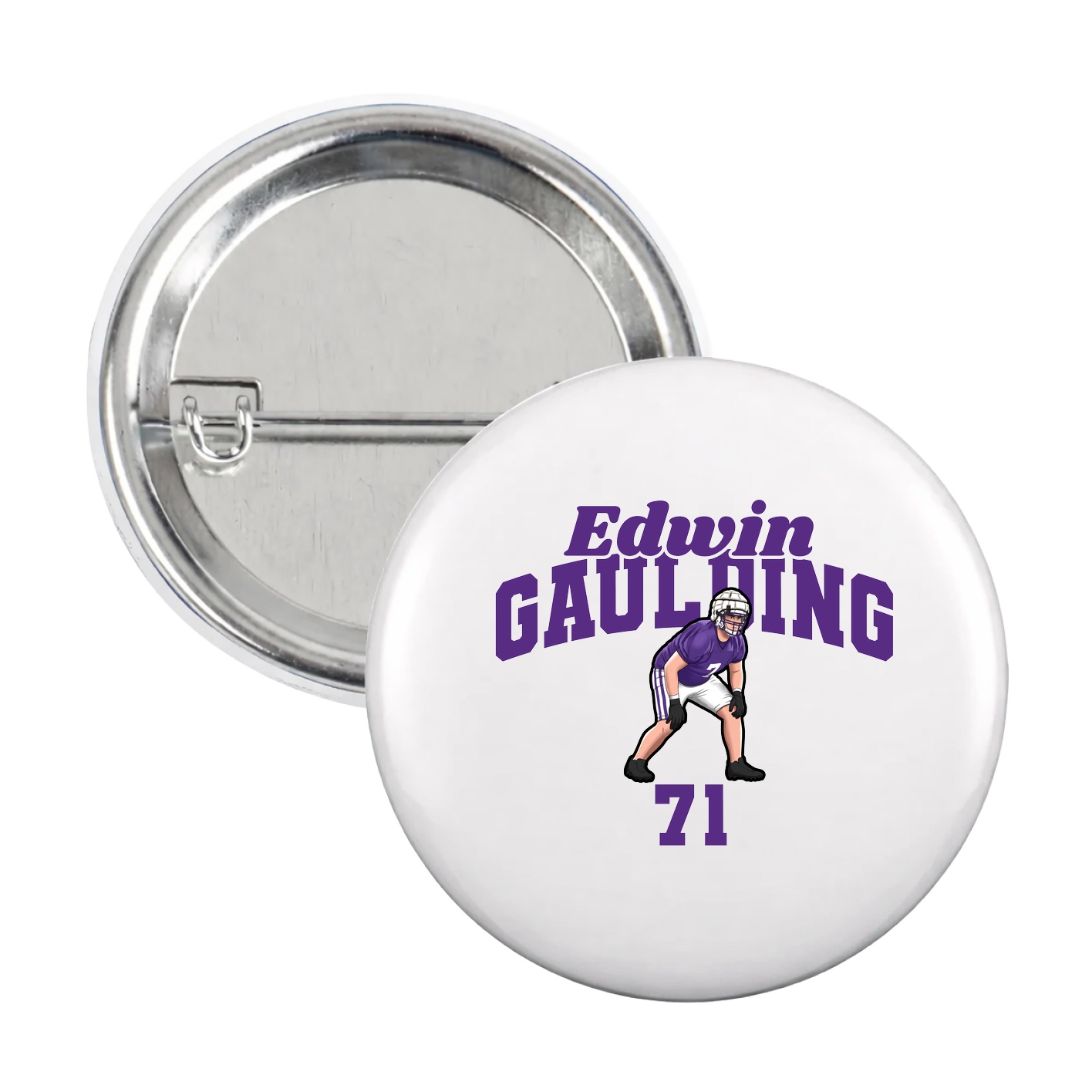 Game Day Button — Signature Arch in White