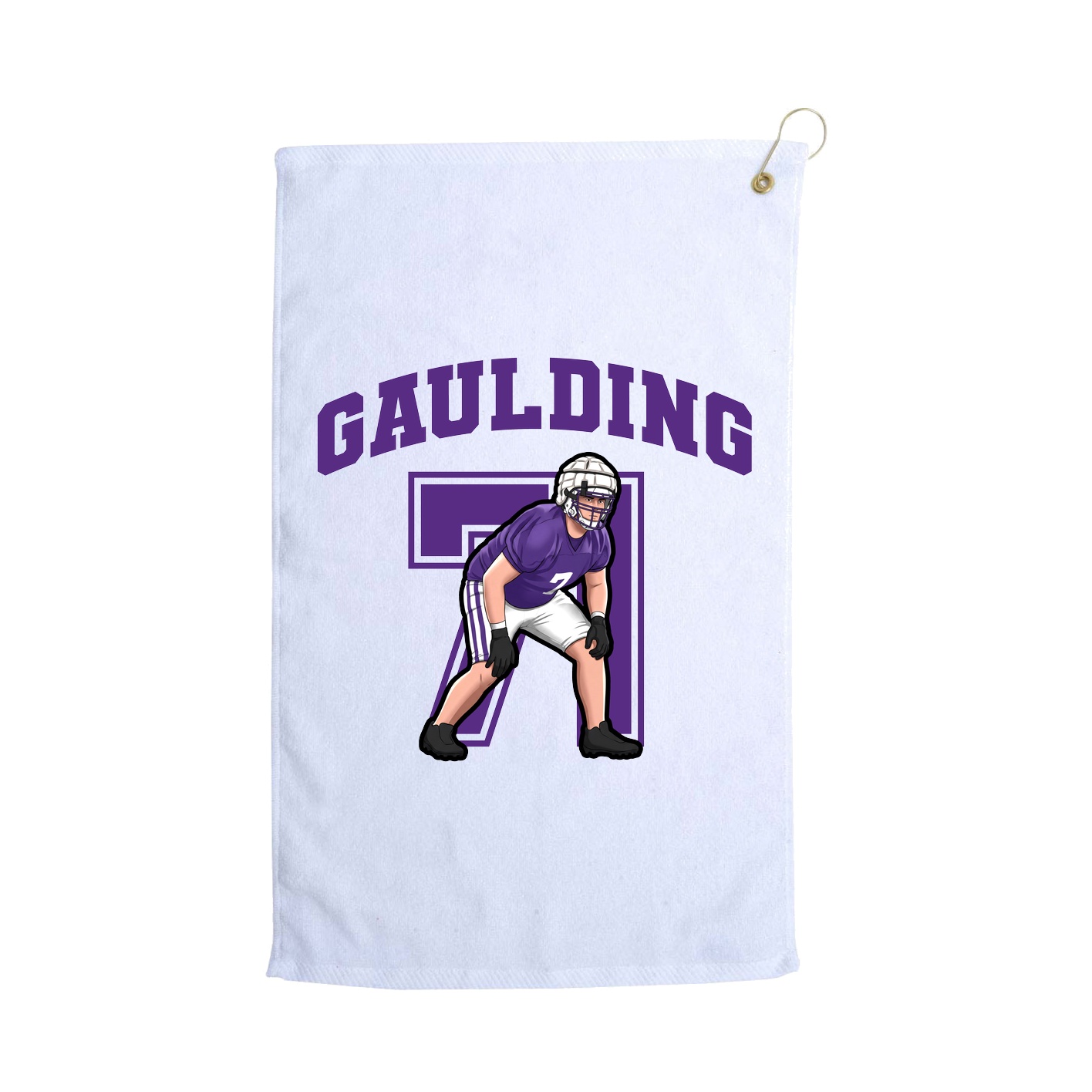 Golf Towel — Number in White