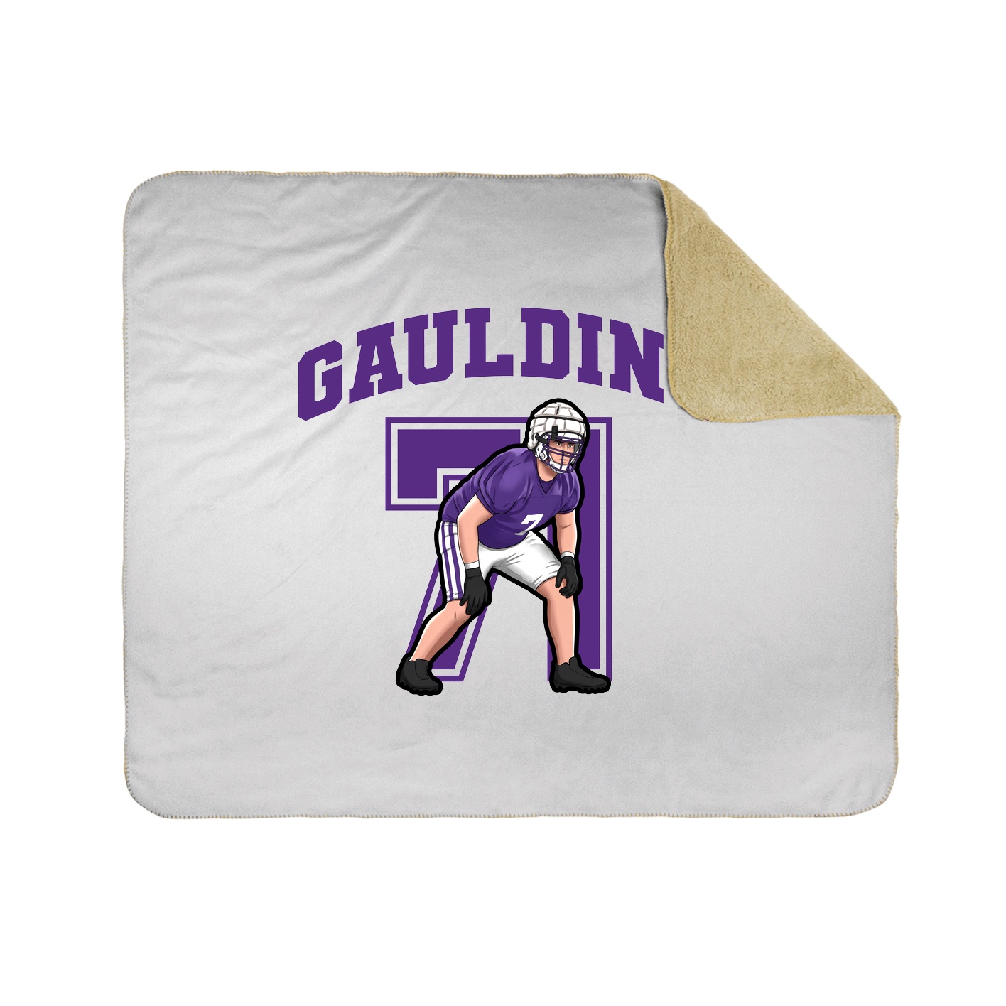 Throw Blanket — Number in White