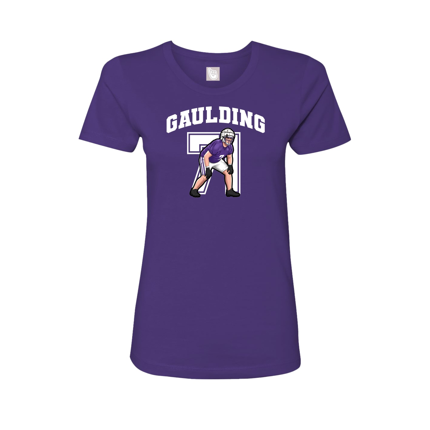 Fitted Women's Tee — Number in Purple