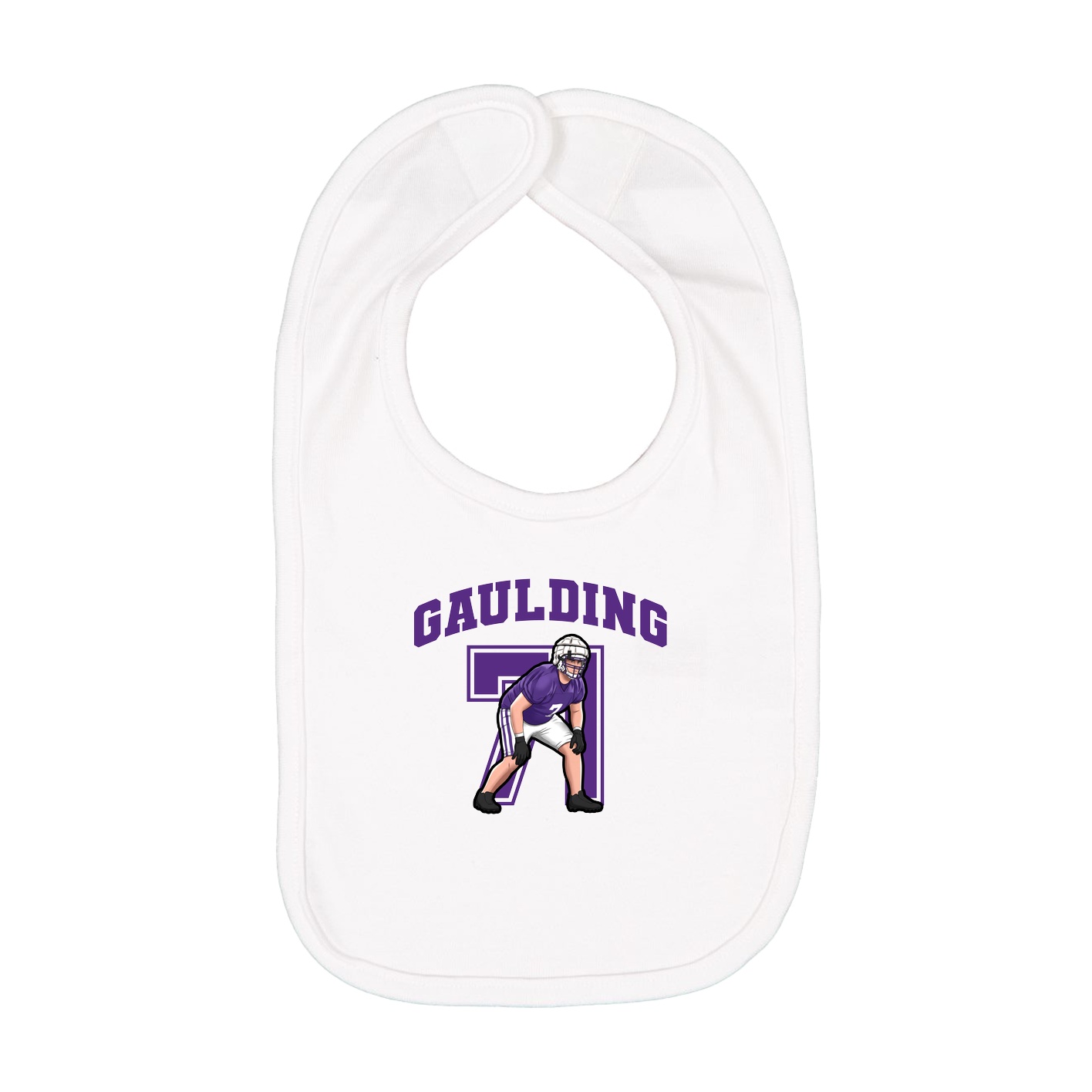 Infant Bib — Number in White