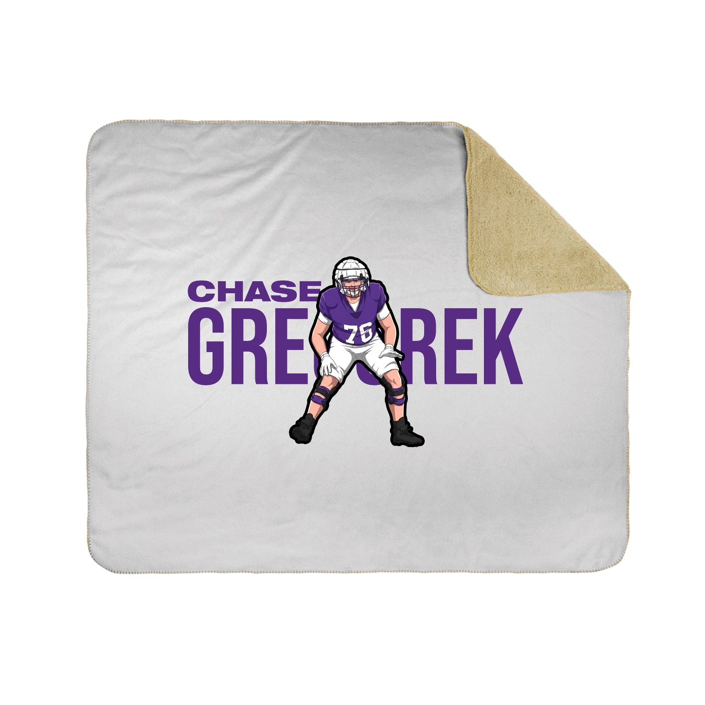 Throw Blanket — Player Name in White