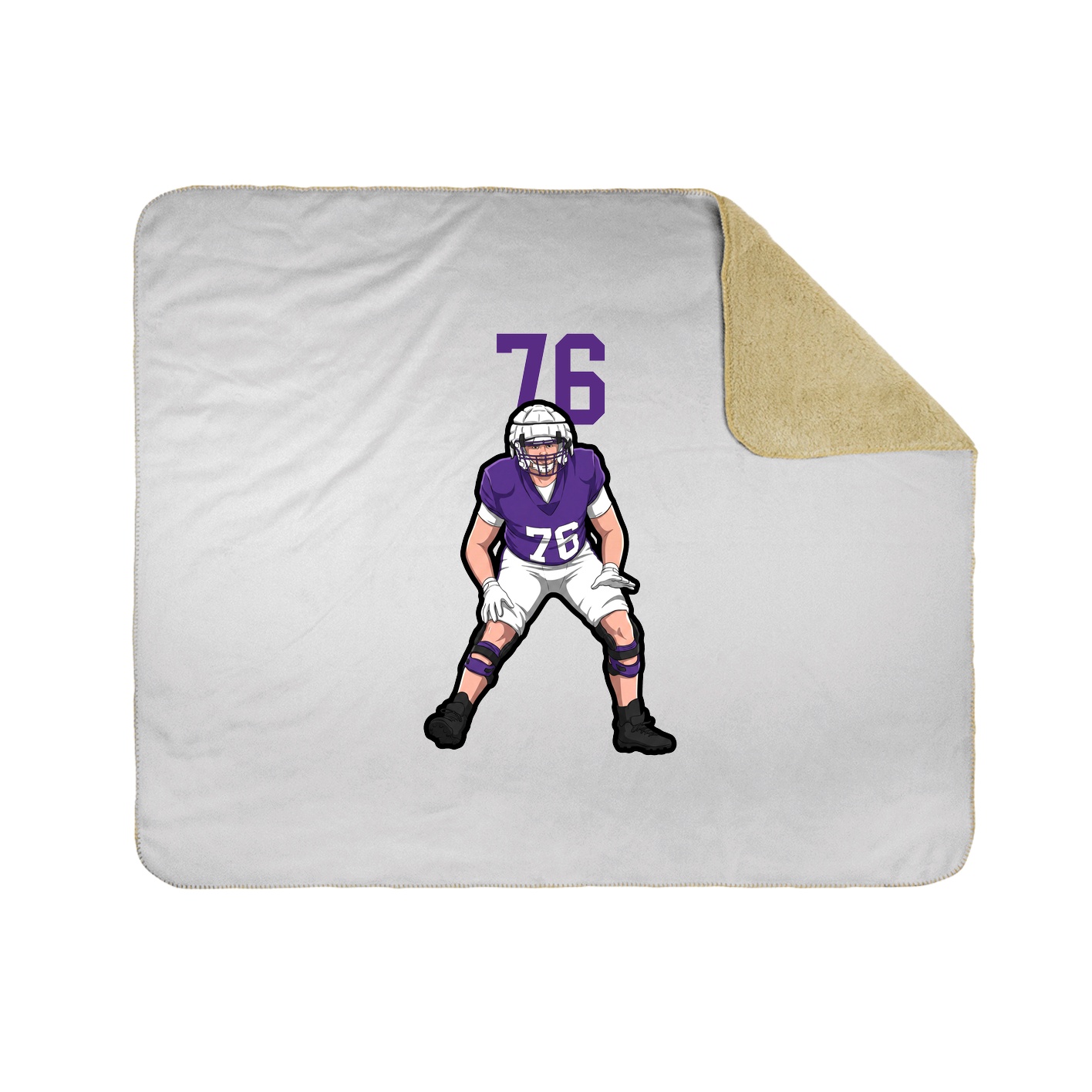 Throw Blanket — Number Top in White